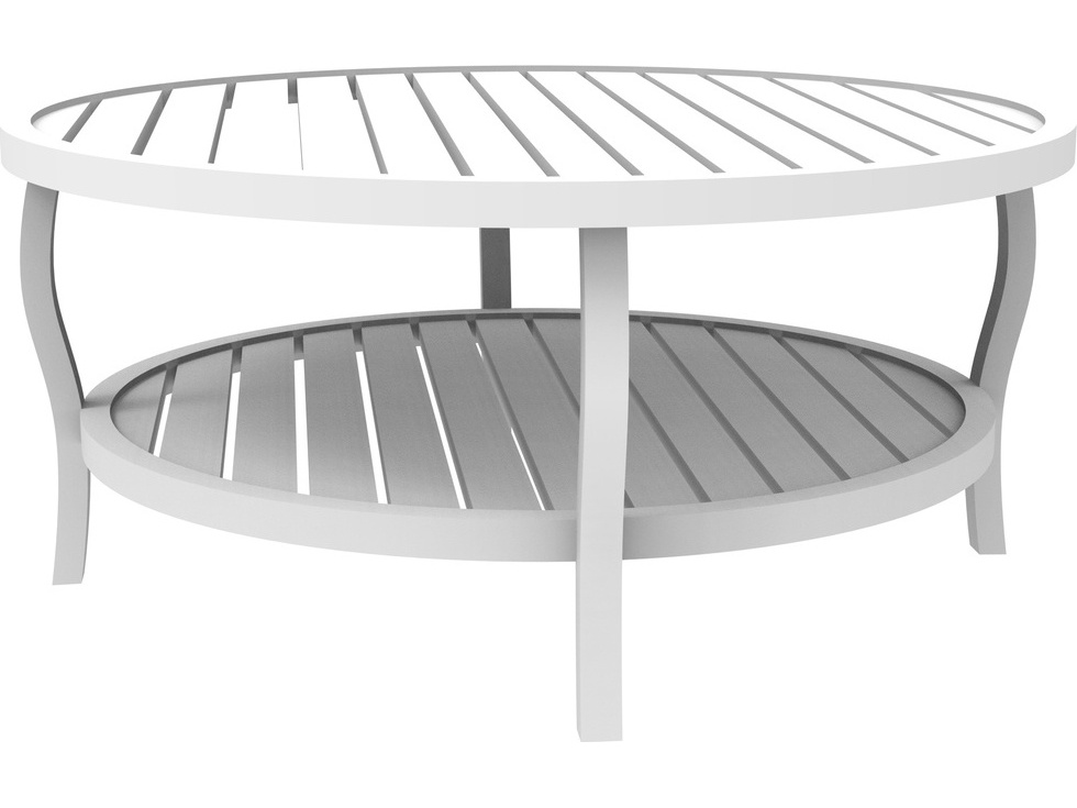 Summer Classics Cottage Aluminum 36'' Round Coffee Table SUM2914