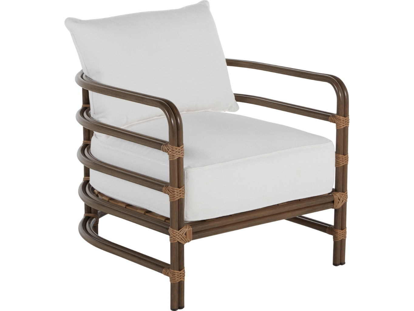 Summer Classics Malibu Brushed Aluminum Barrel Lounge Chair SUM313080