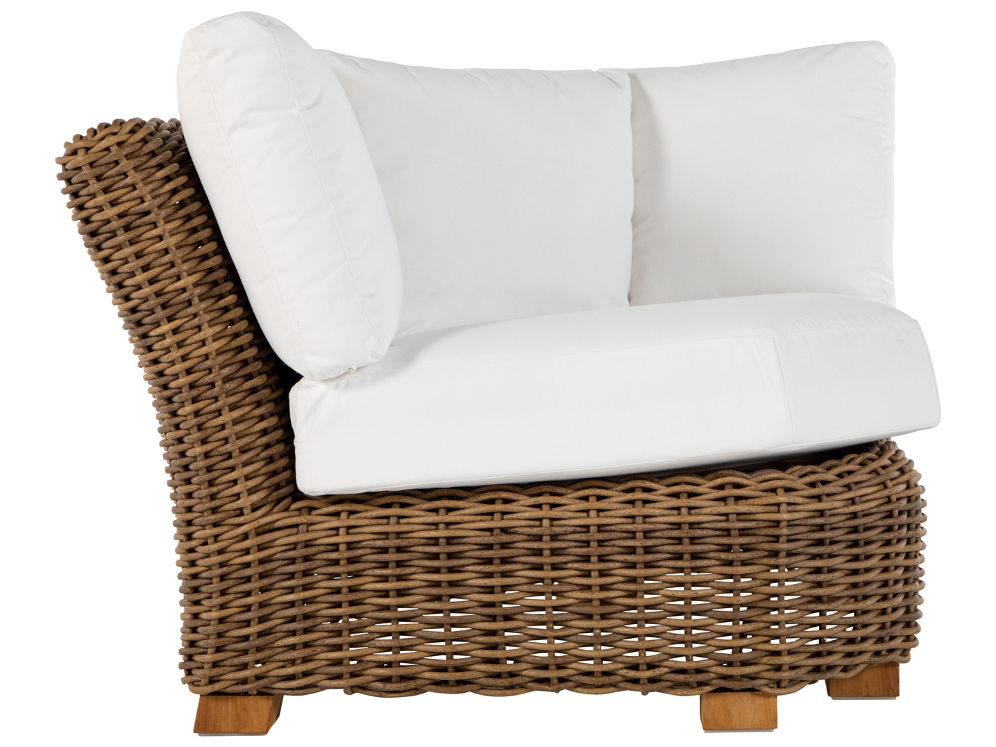 Summer Classics Montauk Wicker Raffia Corner Lounge Chair SUM314082