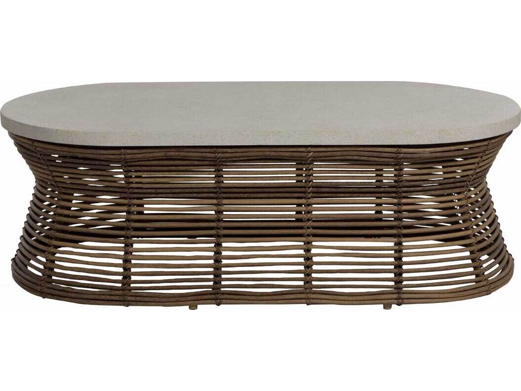 Summer Classics Harris Wicker Oval Outdoor Coffee Table SUM3150
