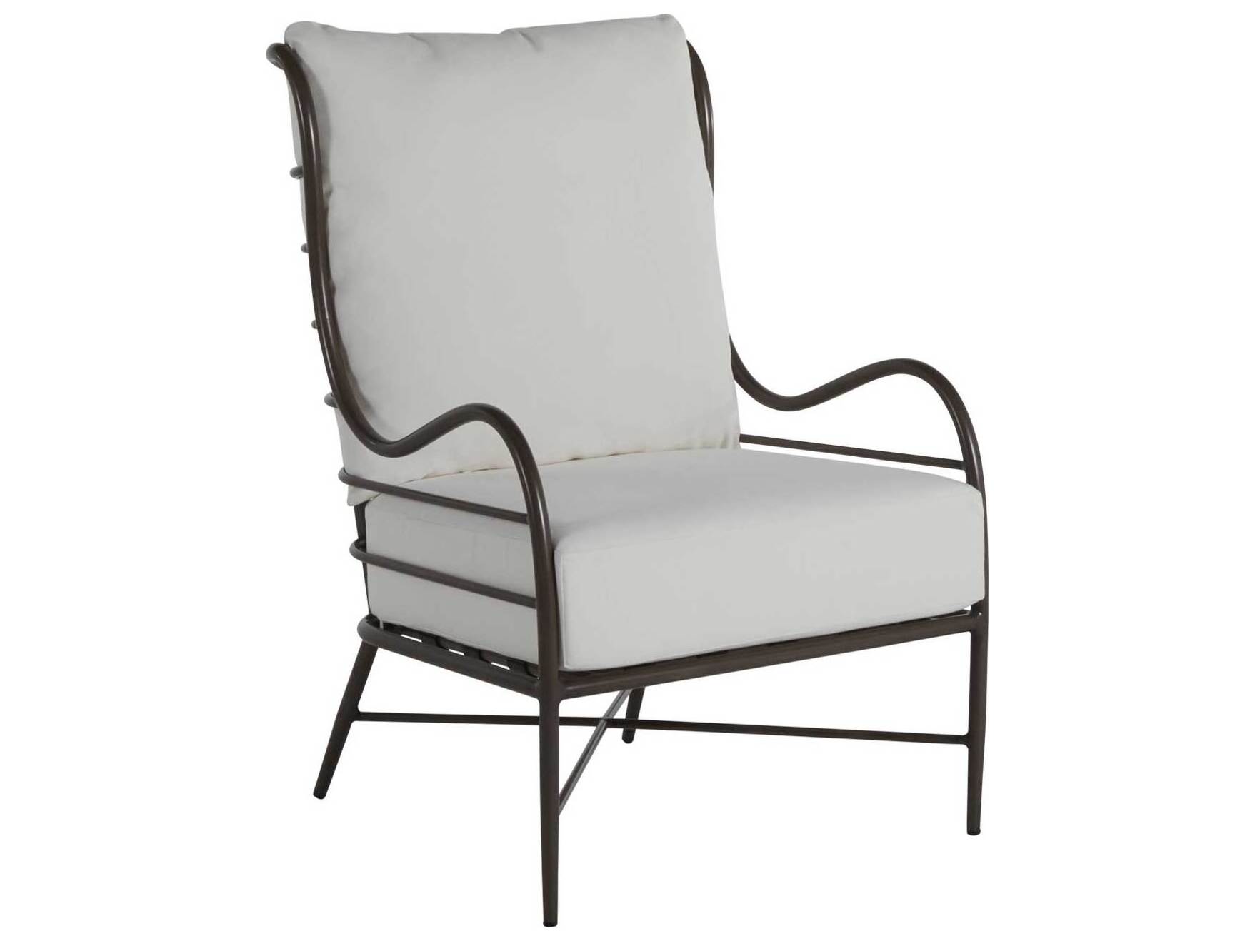Summer Classics Carmel Wrought Aluminum Slate Gray Lounge Chair SUM349231