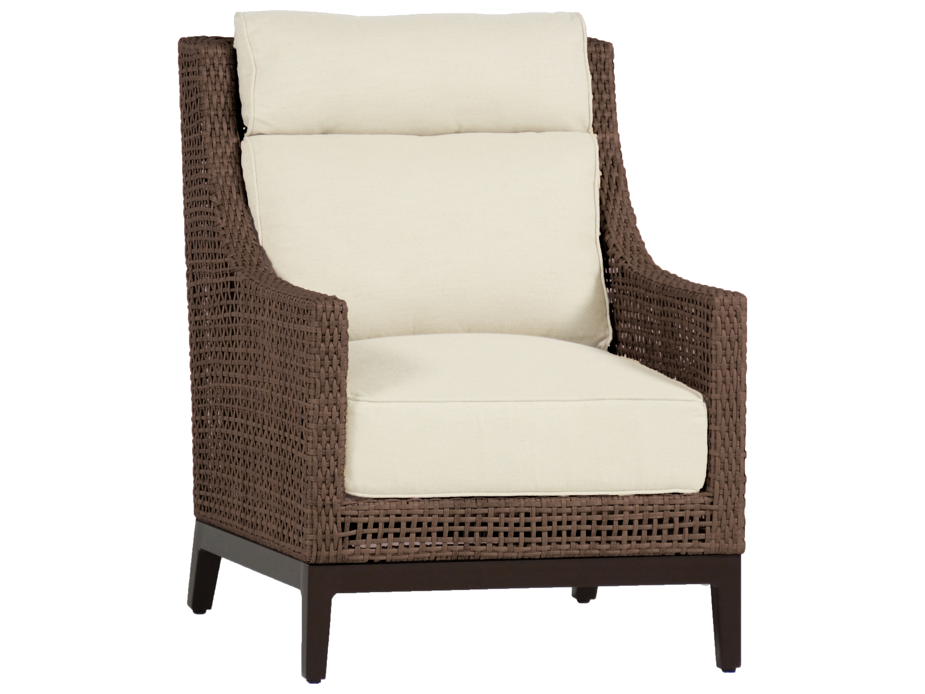 Summer Classics Peninsula Wicker Outdoor Lounge Chair with Cushion
