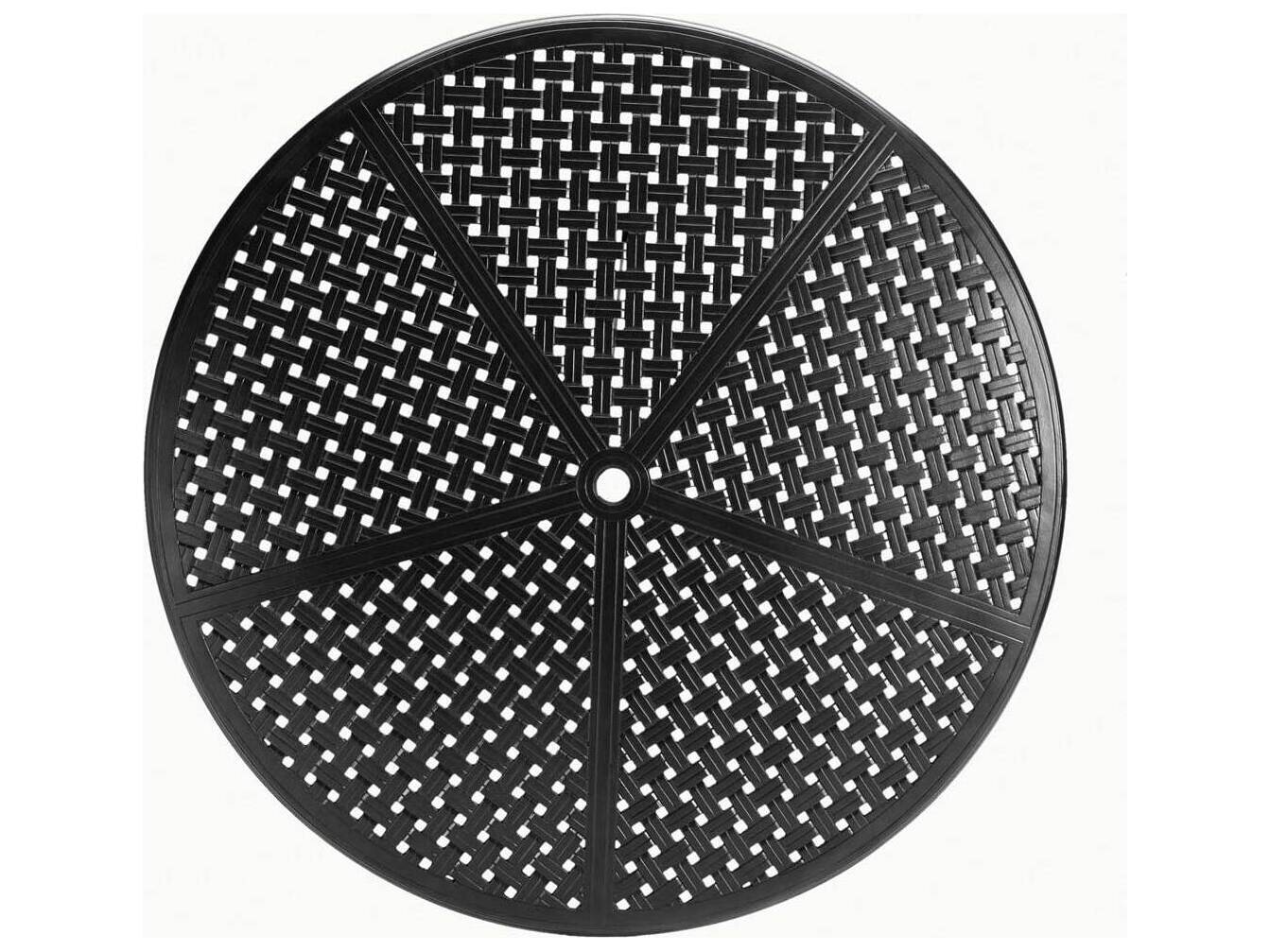 Summer Classics Double Lattice Cast Aluminum 60'' Round Table Top with