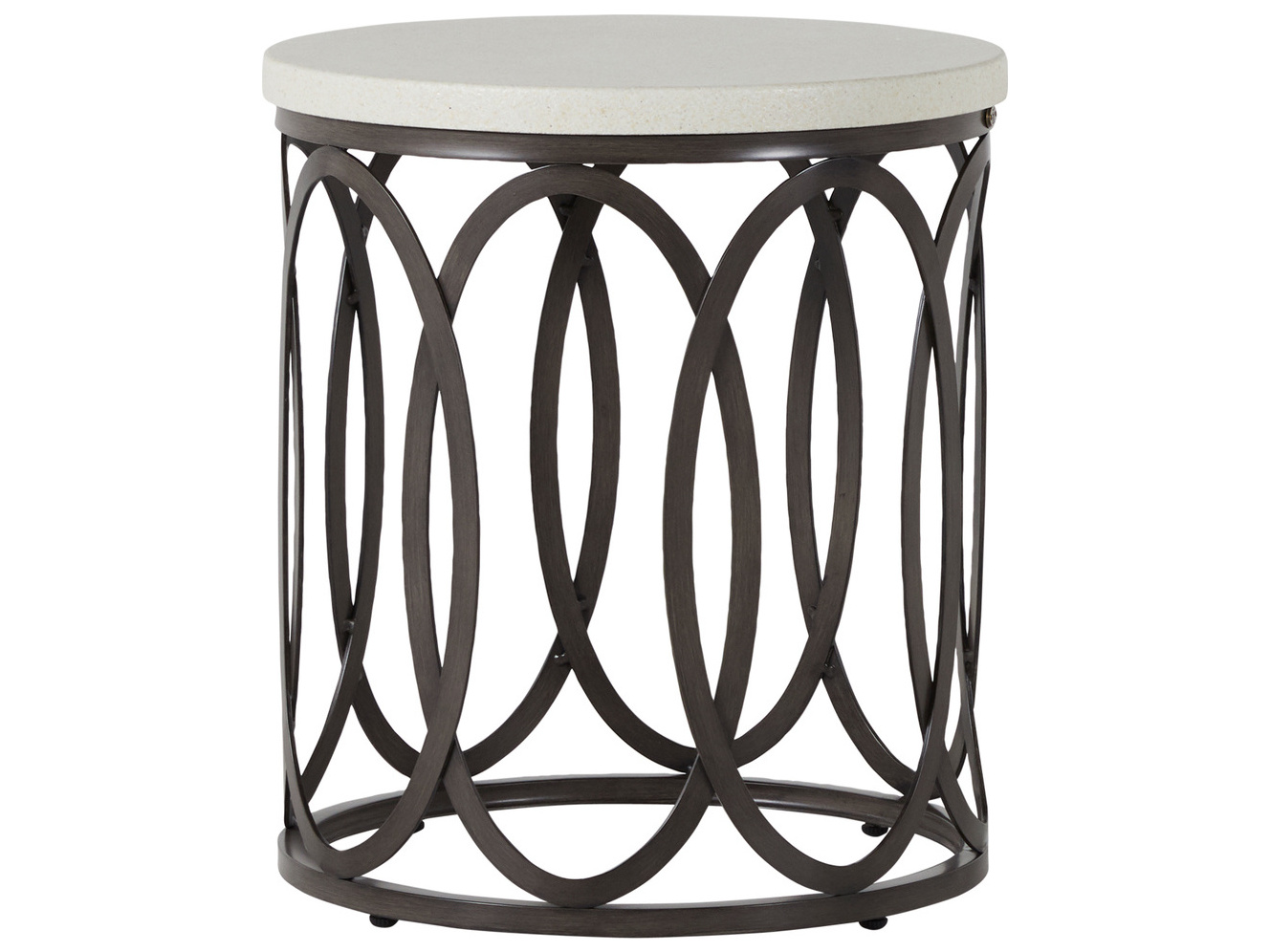 Summer Classics Ella Aluminum Round Outdoor Patio End Table SUM4410