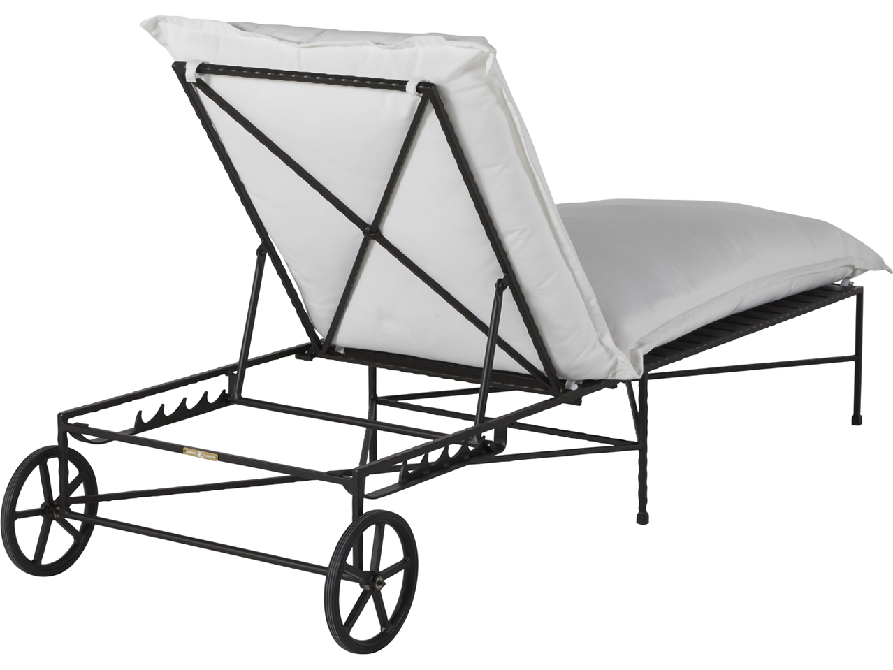 Black Wrought Iron Chaise Lounge Chair Summer Classics Italia Wrought Iron Black Hammered Chaise Lounge