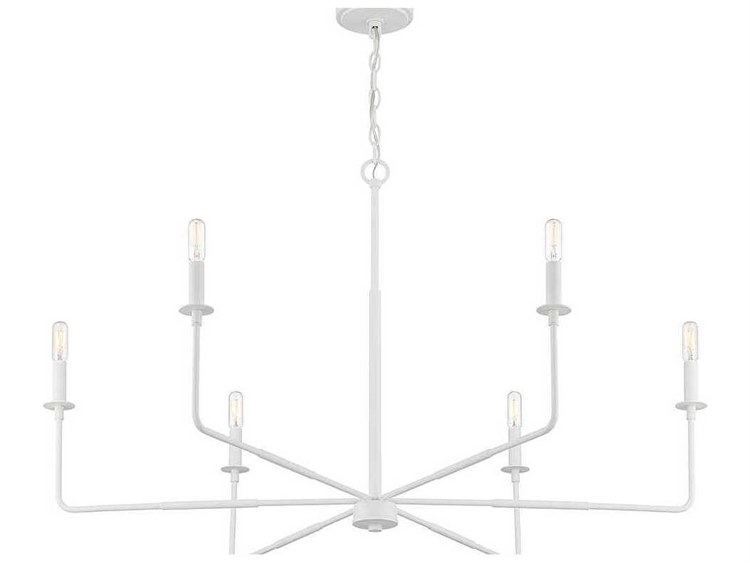 Savoy House Salerno 42" Wide 6Light Bisque White Candelabra Chandelier SV12221683