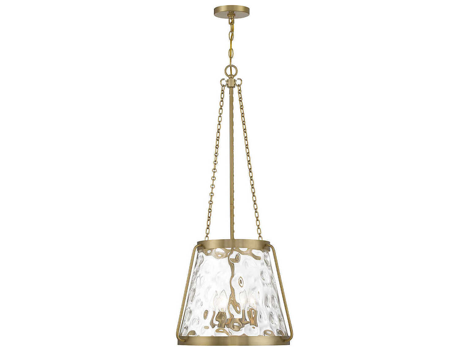 Savoy House Crawford 4Light Warm Brass Nickel Glass Pendant SV718044322