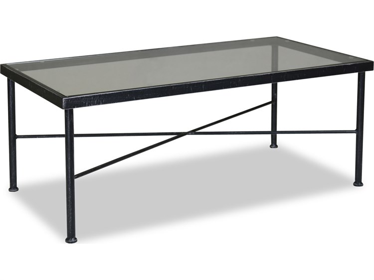 Sunset West Quick Ship Provence Wrought Iron 44 x 22 Rectangular Glass