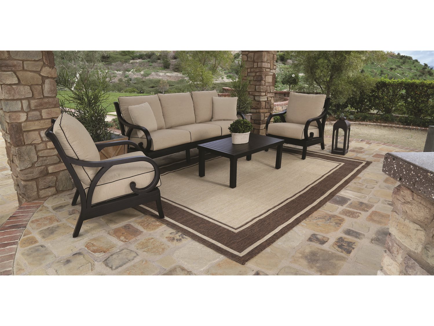 Sunset West Monterey Aluminum Lounge Set SWMNTRYQCKLNGSET1NONSTOCK