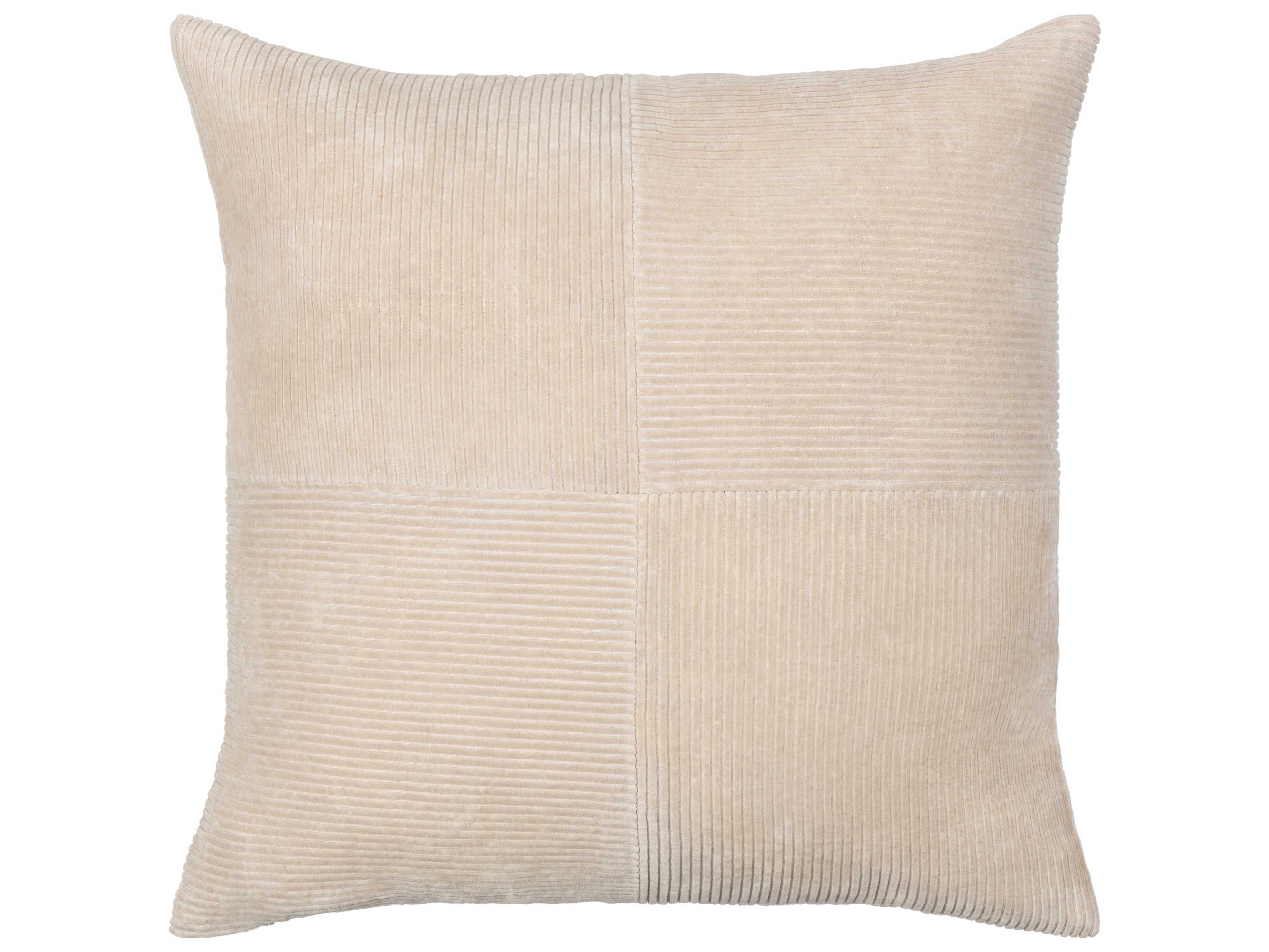 Surya Corduroy Quarters Light Beige Pillow SYCDQ001