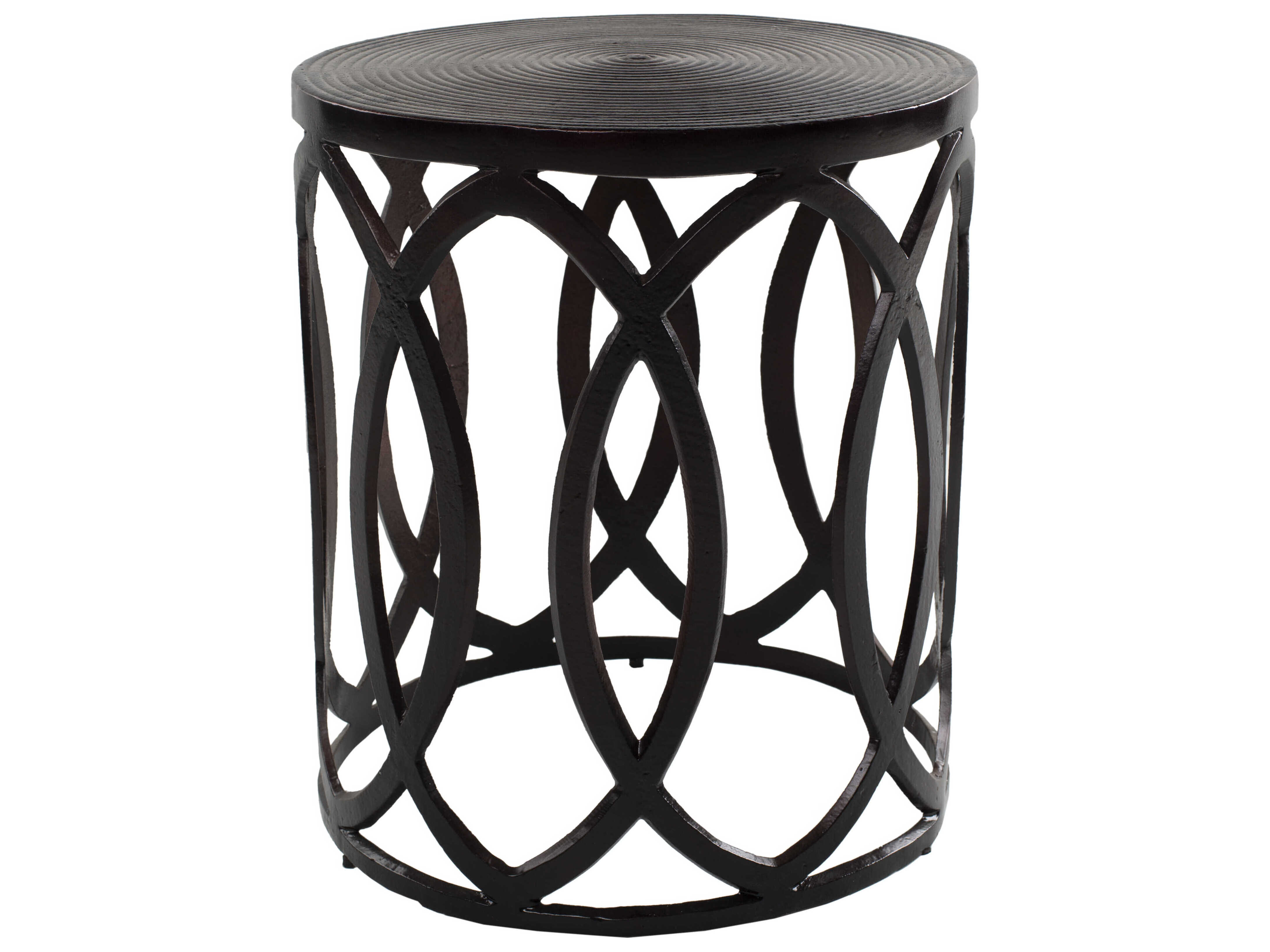 Surya Earnshaw 16" Round Metal End Table SYEAW002