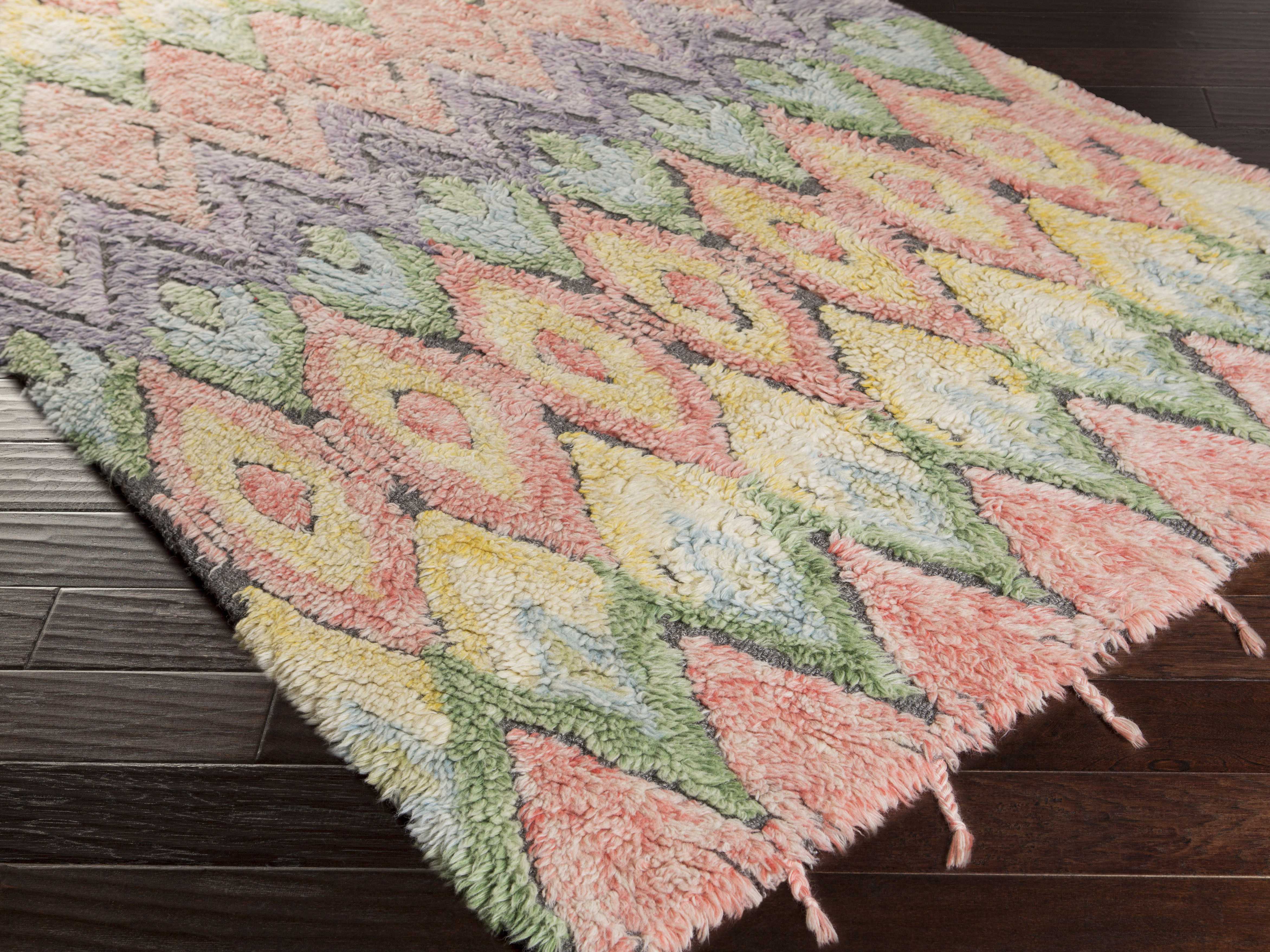 Surya Luna Rectangular Coral & Sea Foam Area Rug SYLUN7000REC