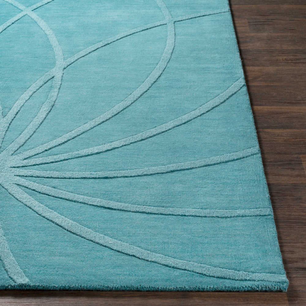 Surya Mystique Teal Rectangular Area Rug SYM5461REC
