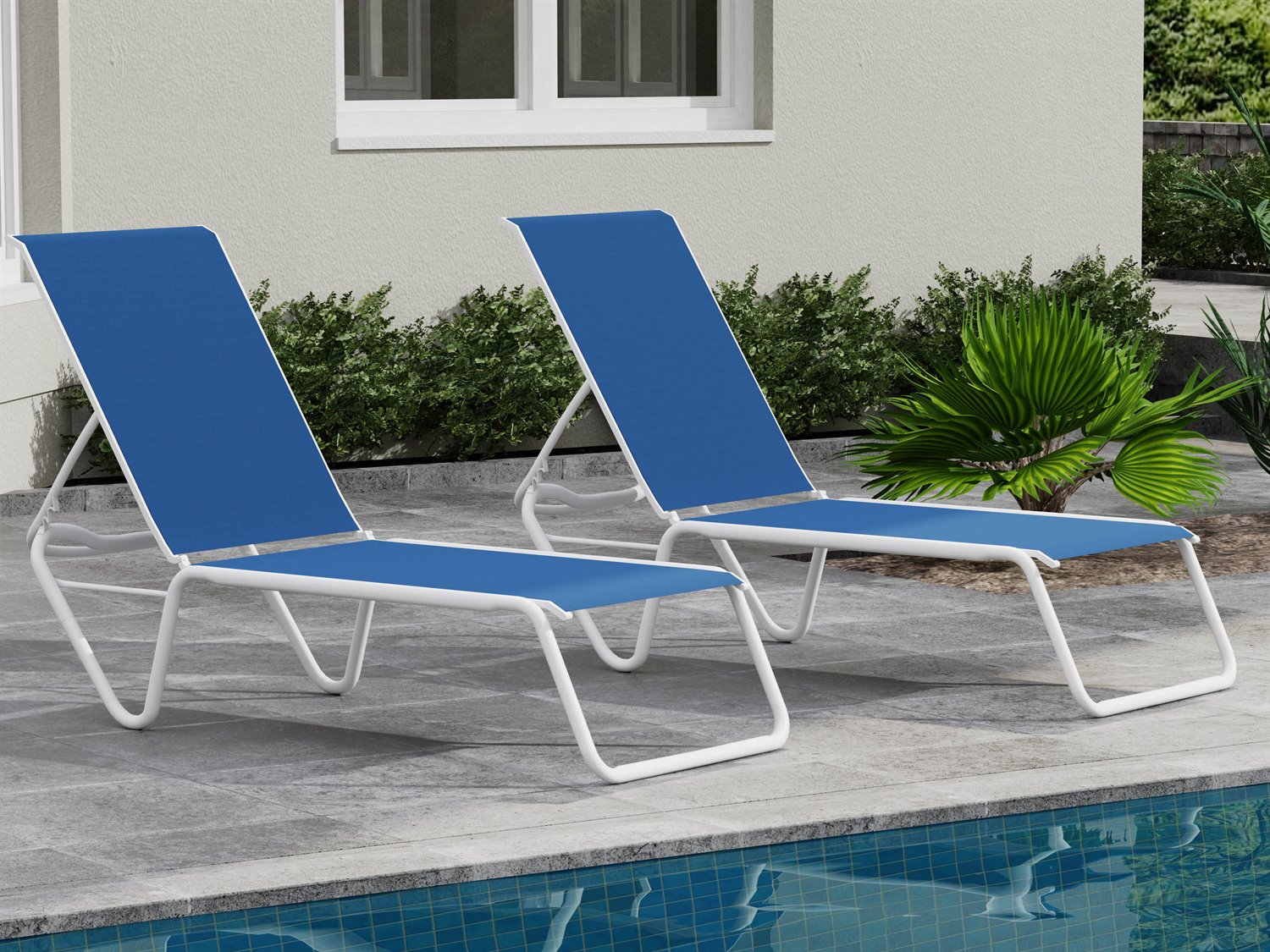 Telescope Casual Quick Ship Gardenella Sling Aluminum Lounge Set