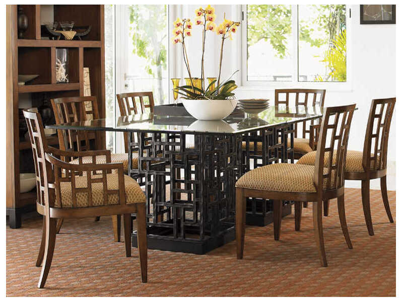 Tommy Bahama Ocean Club South Sea 84" Rectangular Glass Dining Tab