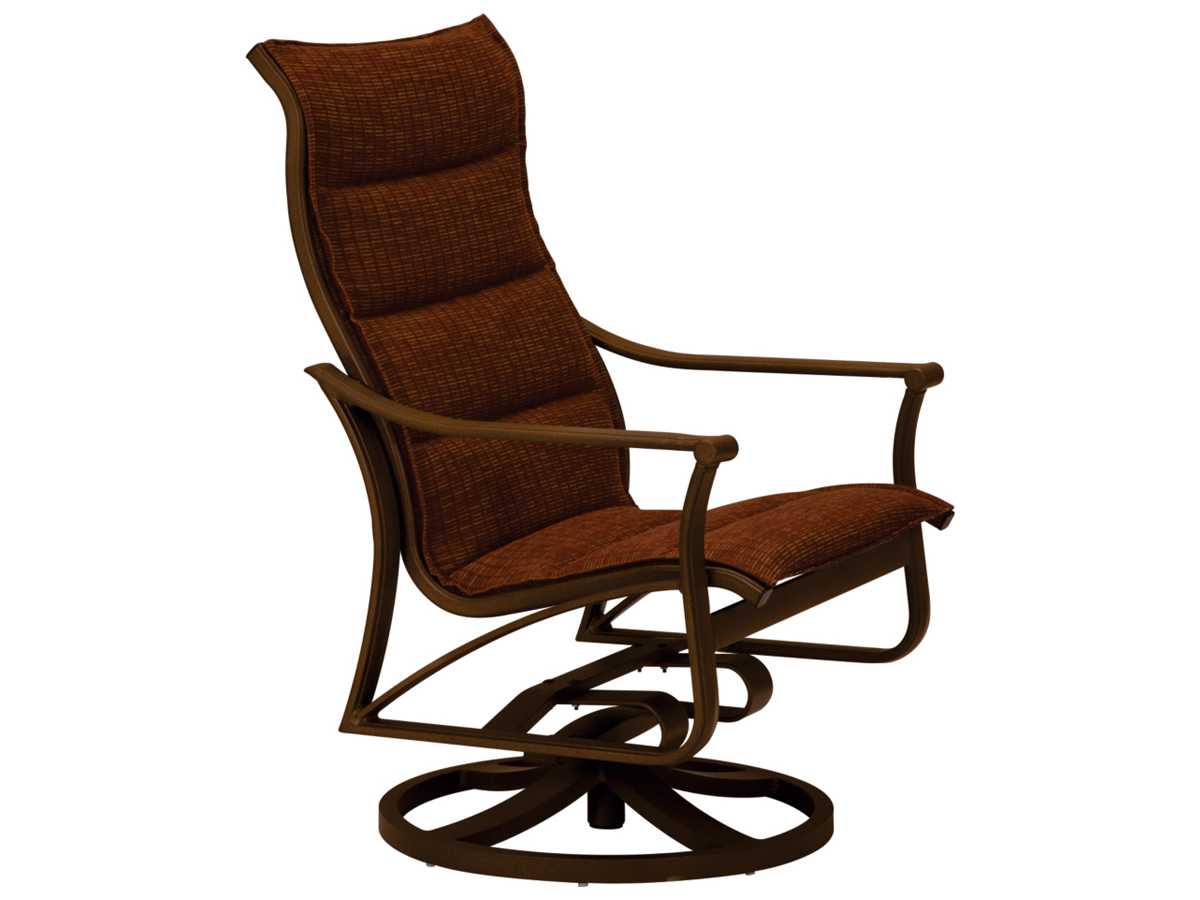 Tropitone Corsica Padded Sling Aluminum Swivel Action Lounger Chair