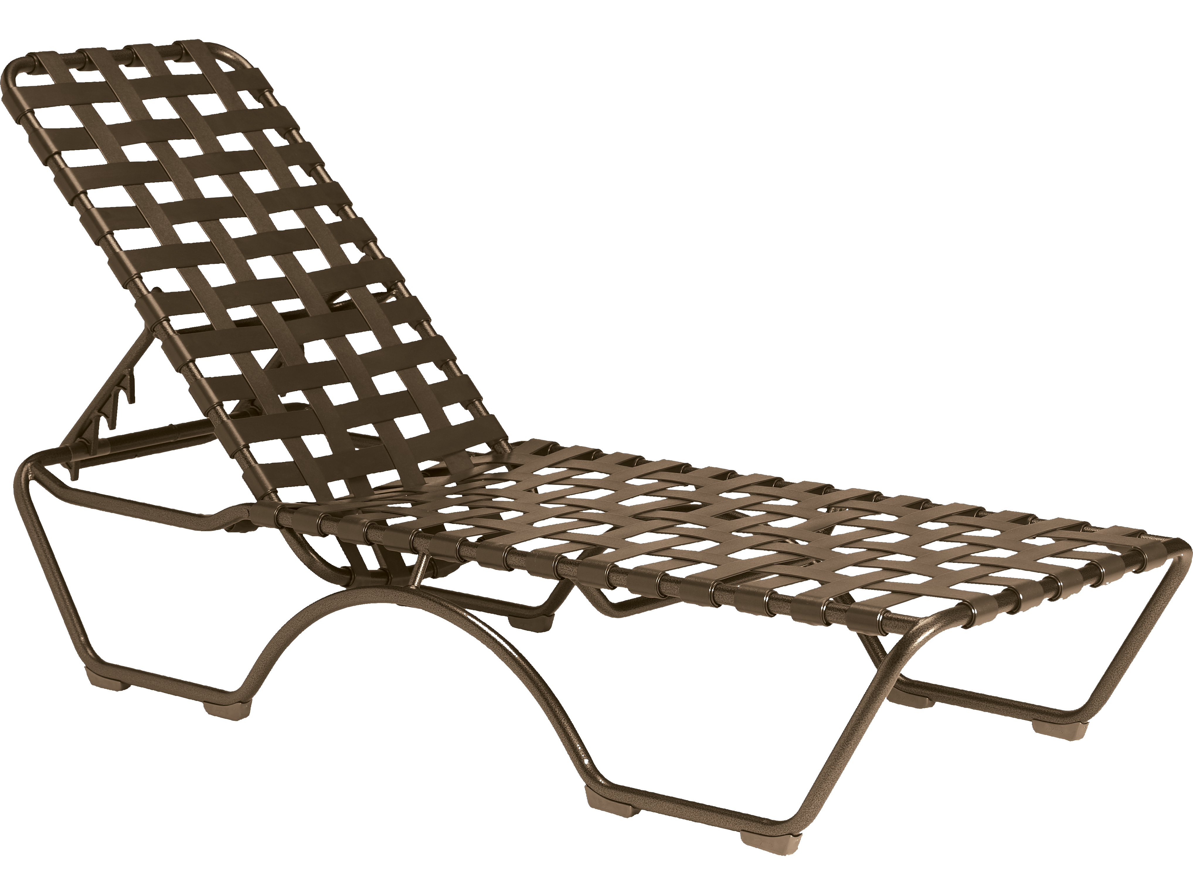 Tropitone Kahana Cross Strap Aluminum Stackable Patio Chaise Lounge