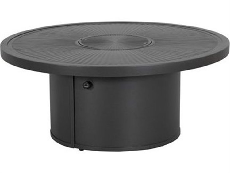 Tropitone Linea Aluminum 42'' Round Match Lit Fire Pit Table 262042FPL18