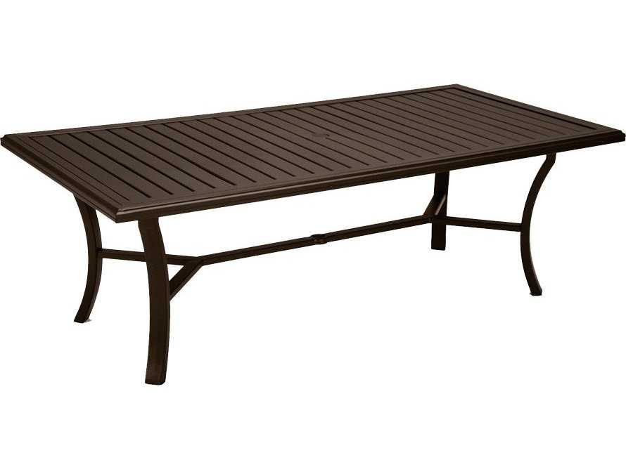 Tropitone Banchetto Aluminum 84 x 42 Rectangular Metal Dining Table