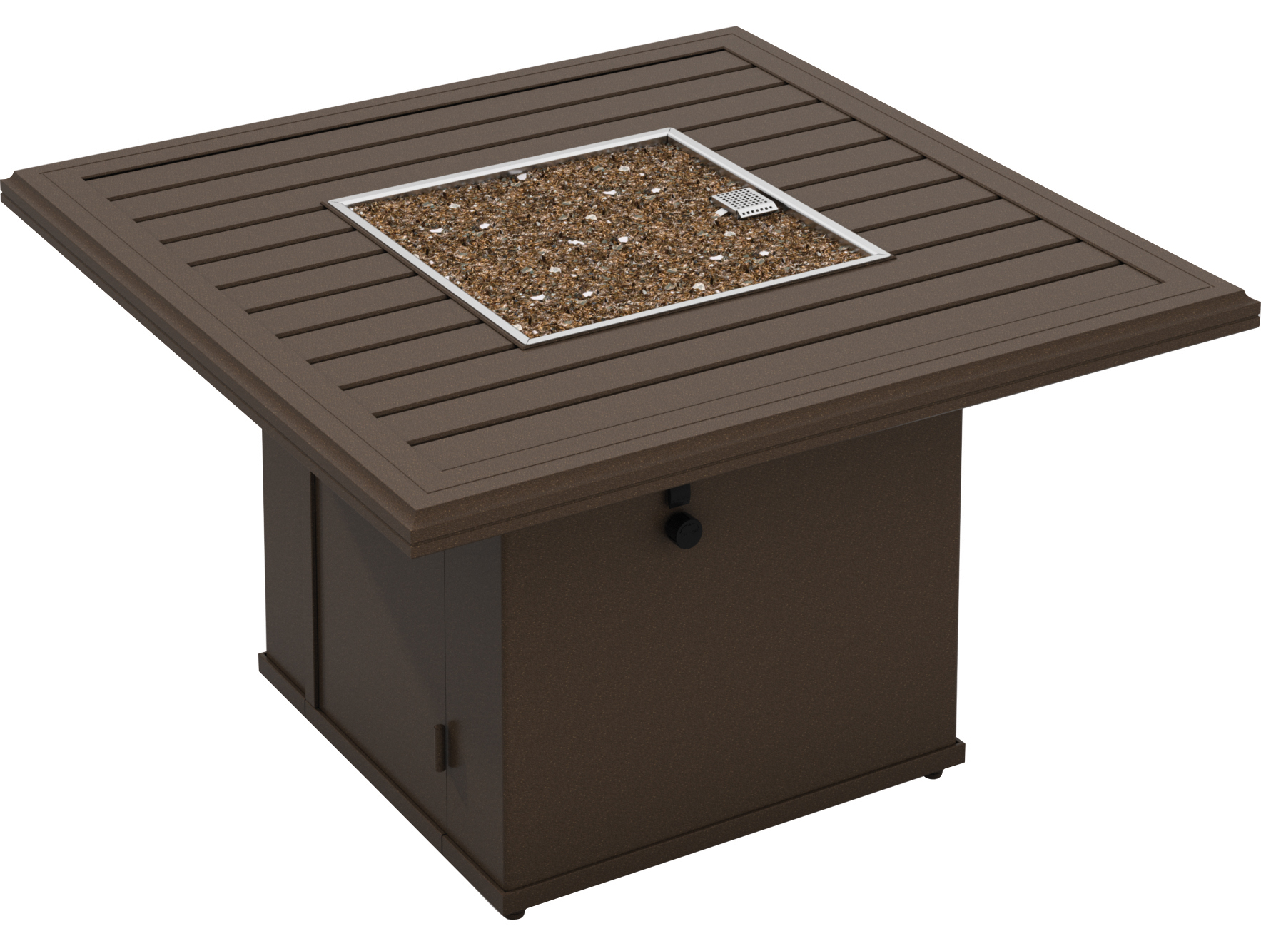 Tropitone Fire Pit Table Reviews Tropitone Bachetto Aluminum 42''Wide Square Fire Pit Table 401443FP