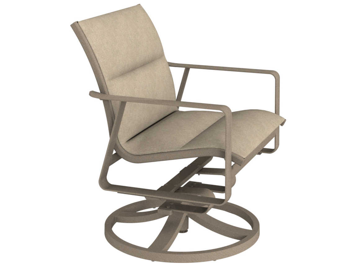 Tropitone Samba Padded Sling Aluminum Swivel Rocker Lounge Chair