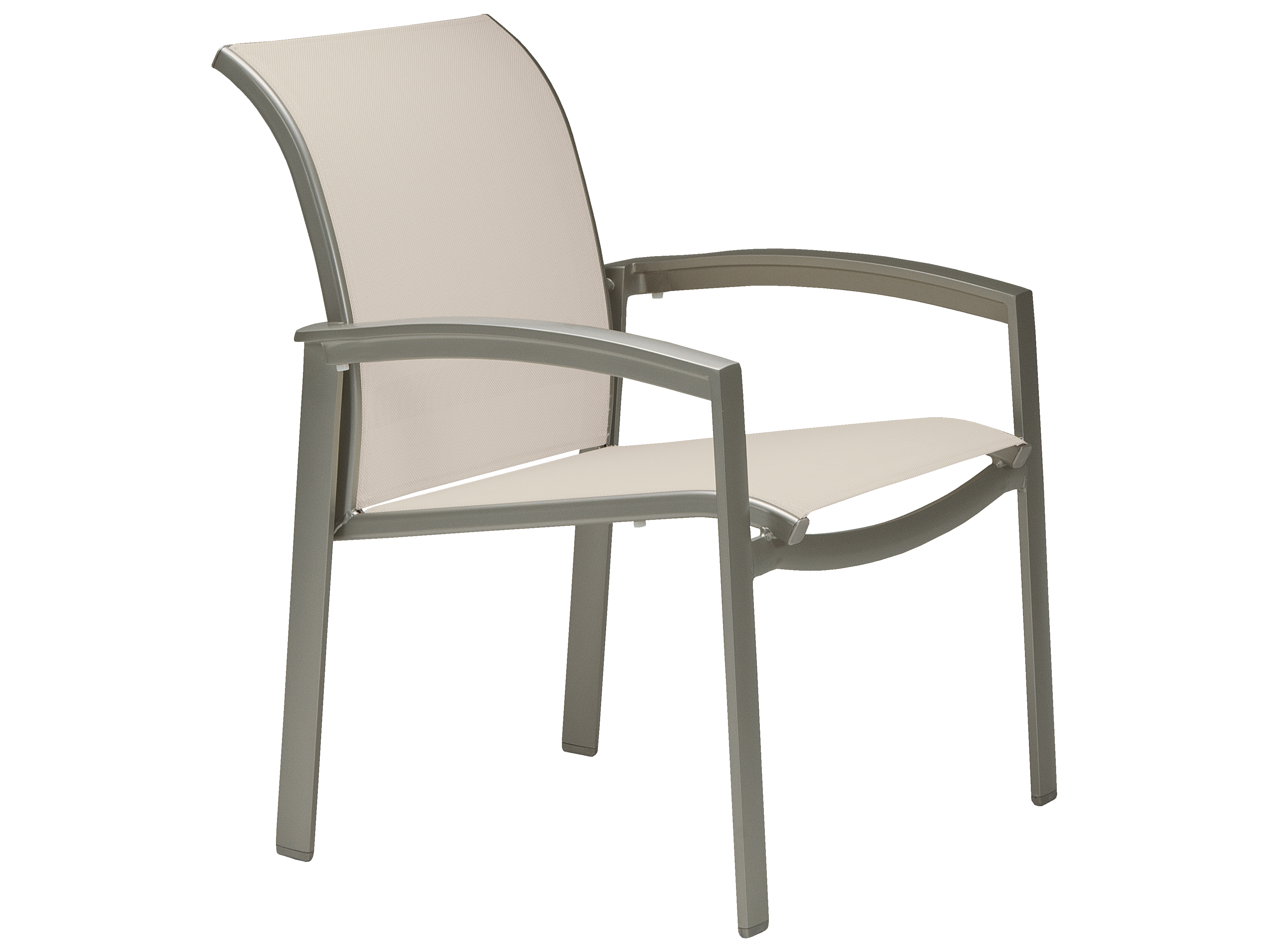Tropitone Elance Relaxed Sling Aluminum Outdoor Patio Dining Arm Chair