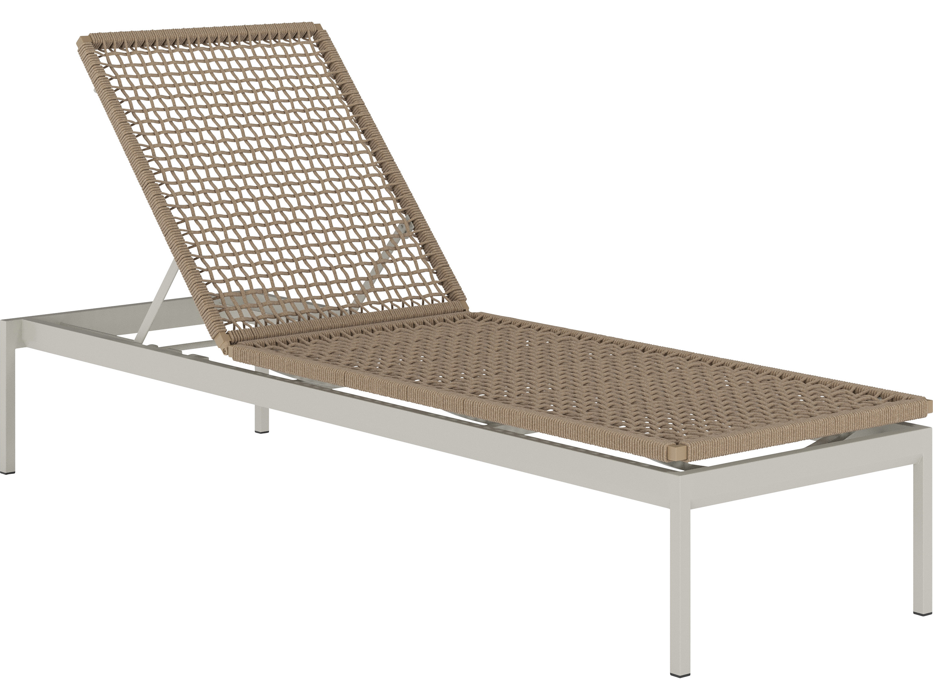 Tropitone Cabana Club Rope Aluminum Armless Chaise Lounge TP592433RP15