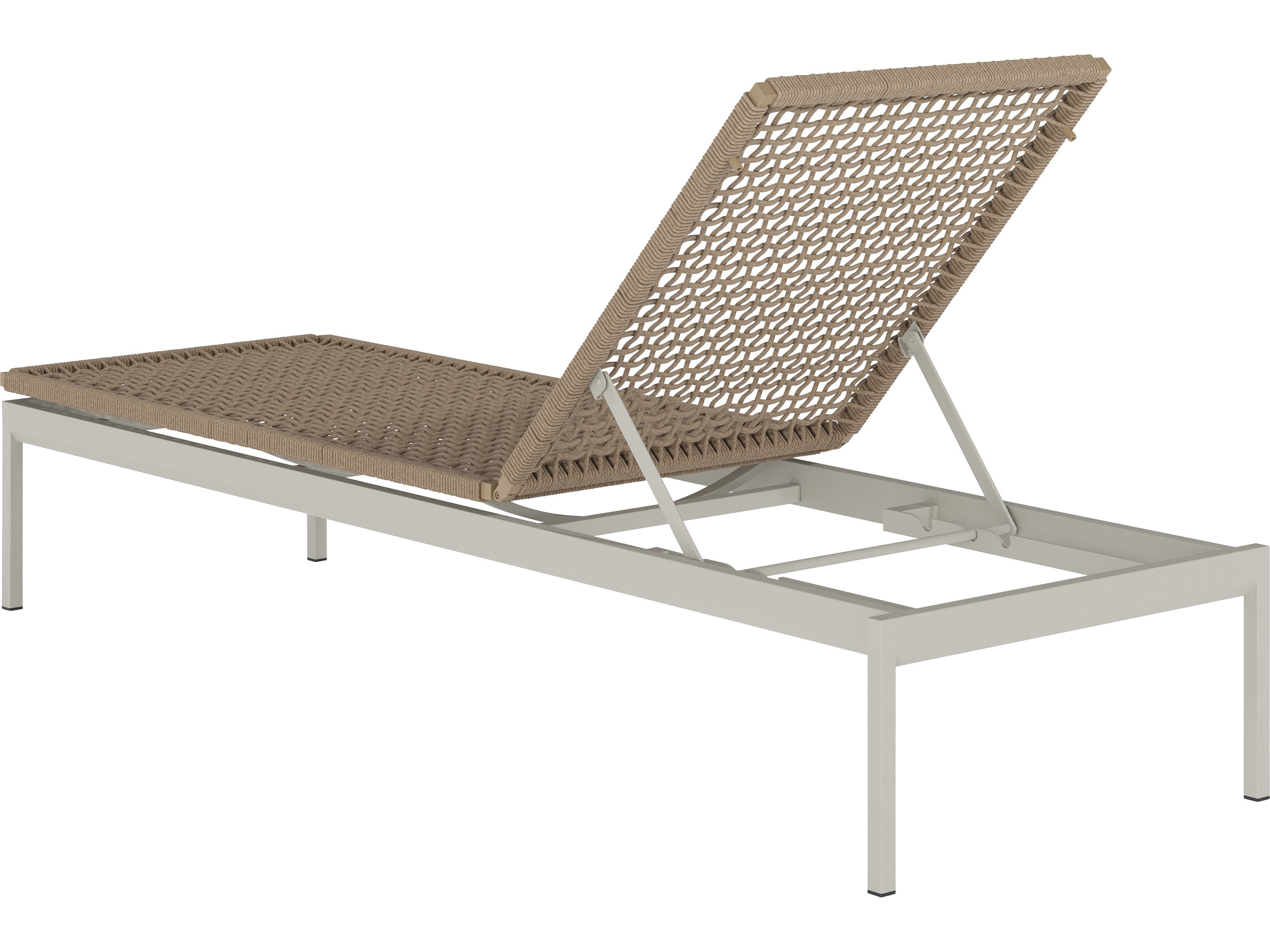 Tropitone Cabana Club Rope Aluminum Armless Chaise Lounge TP592433RP15