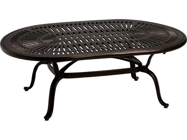 Tropitone Kd Spectrum Cast Aluminum 51 x 32 Oval Coffee Table 800153