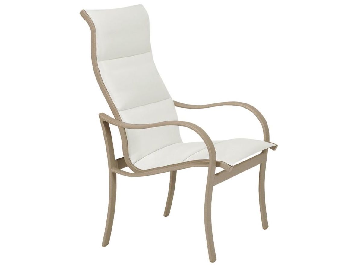 Tropitone Shoreline Padded Sling Aluminum High Back Outdoor Patio