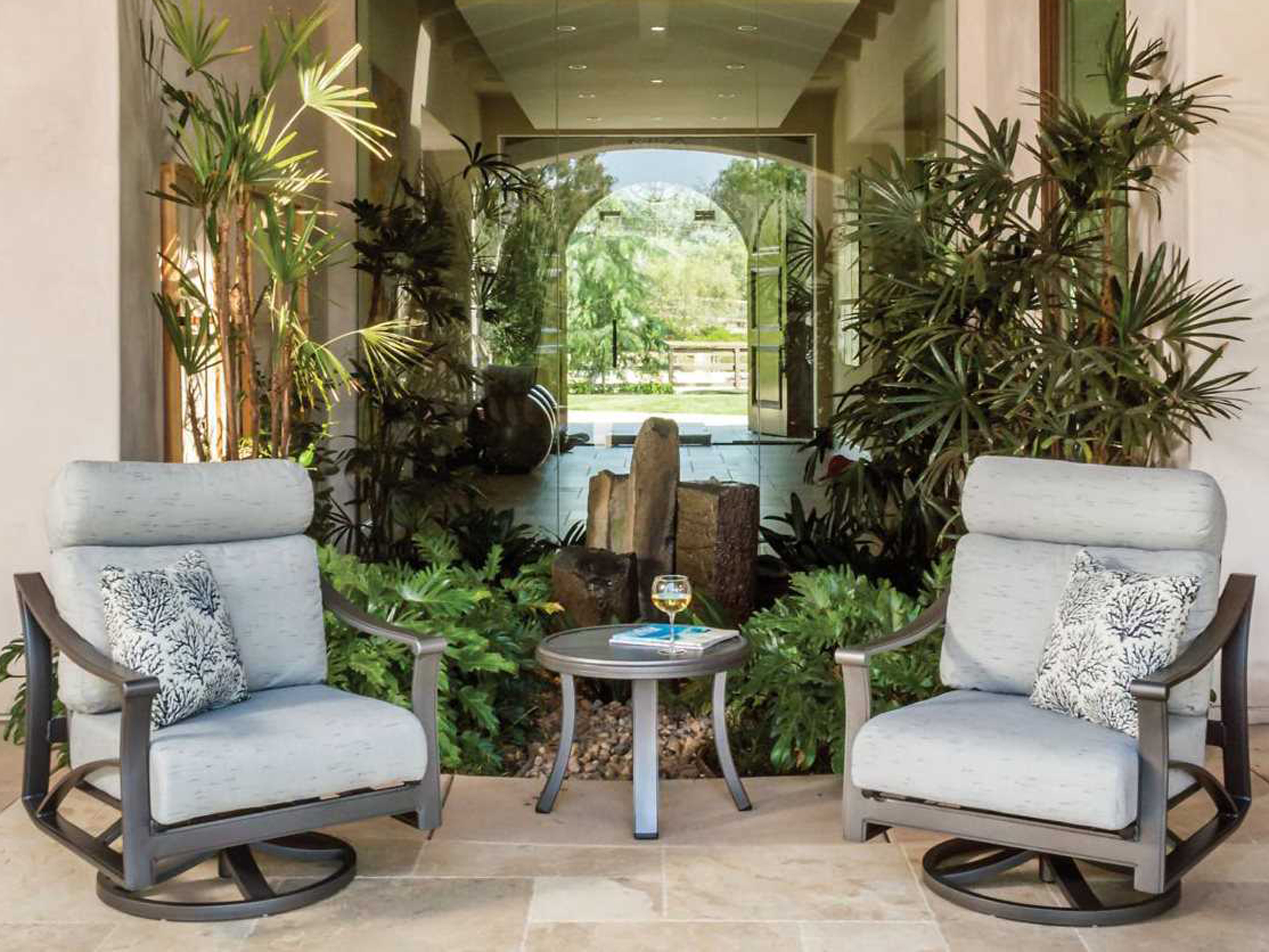 Tropitone Corsica Cushion Aluminum Outdoor Patio Lounge Set TPCORSICALNGSET2