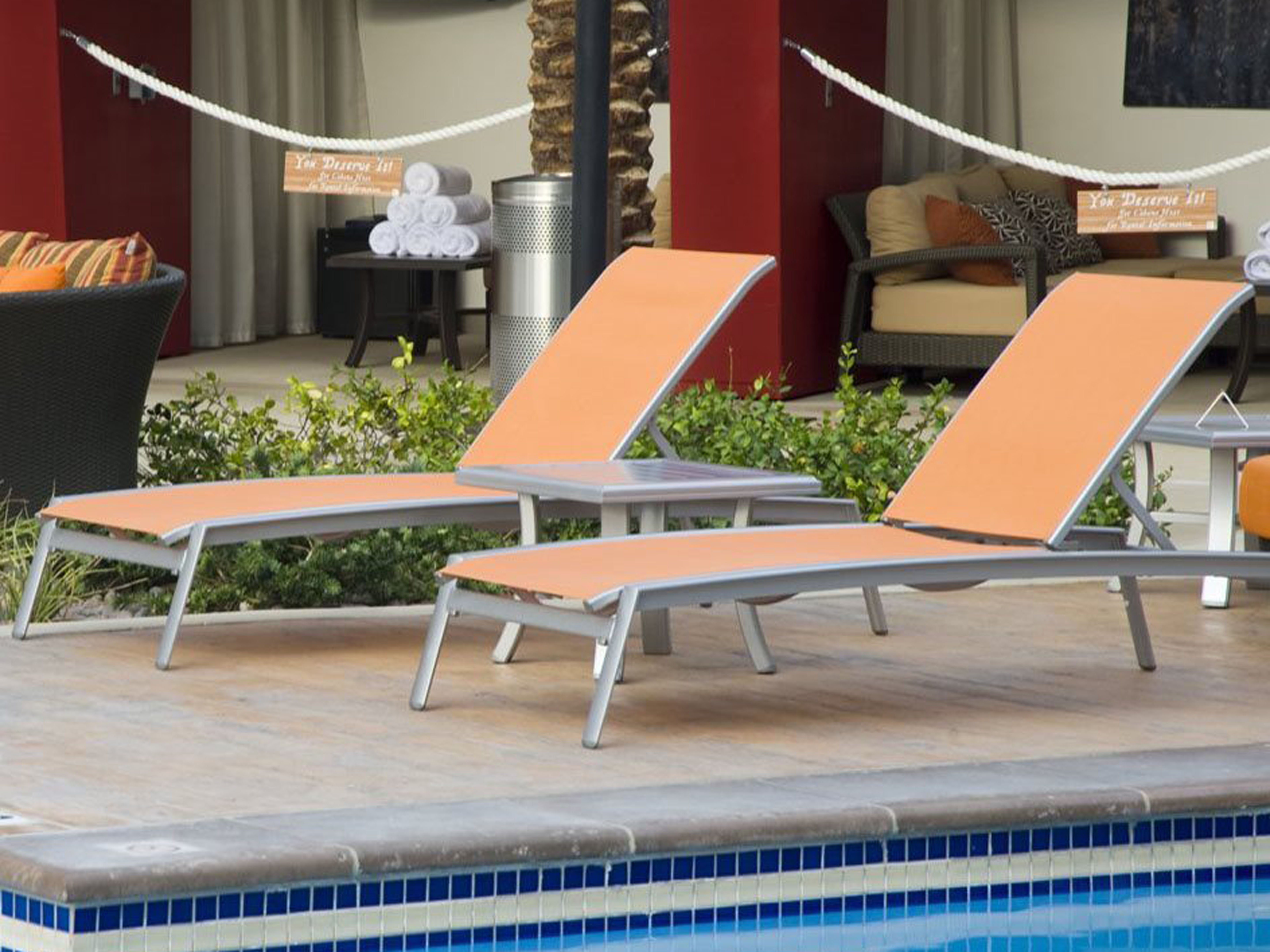 Tropitone Elance Relaxed Sling Aluminum Patio Chaise Lounge TP461132