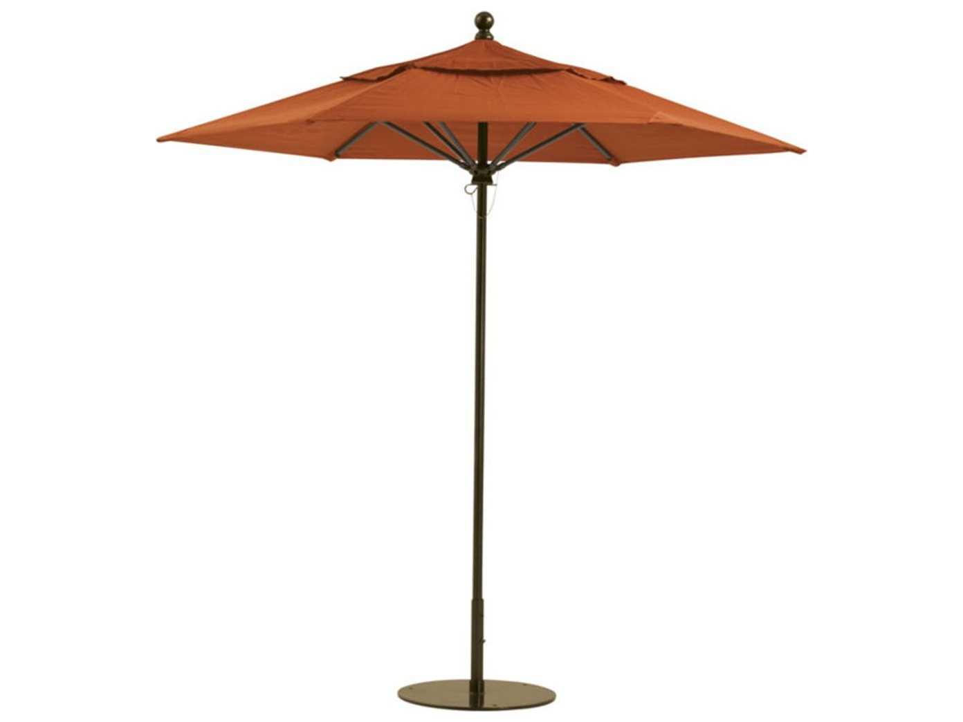 Tropitone Portofino III Aluminum 9' Hexagon Manual Lift Umbrella