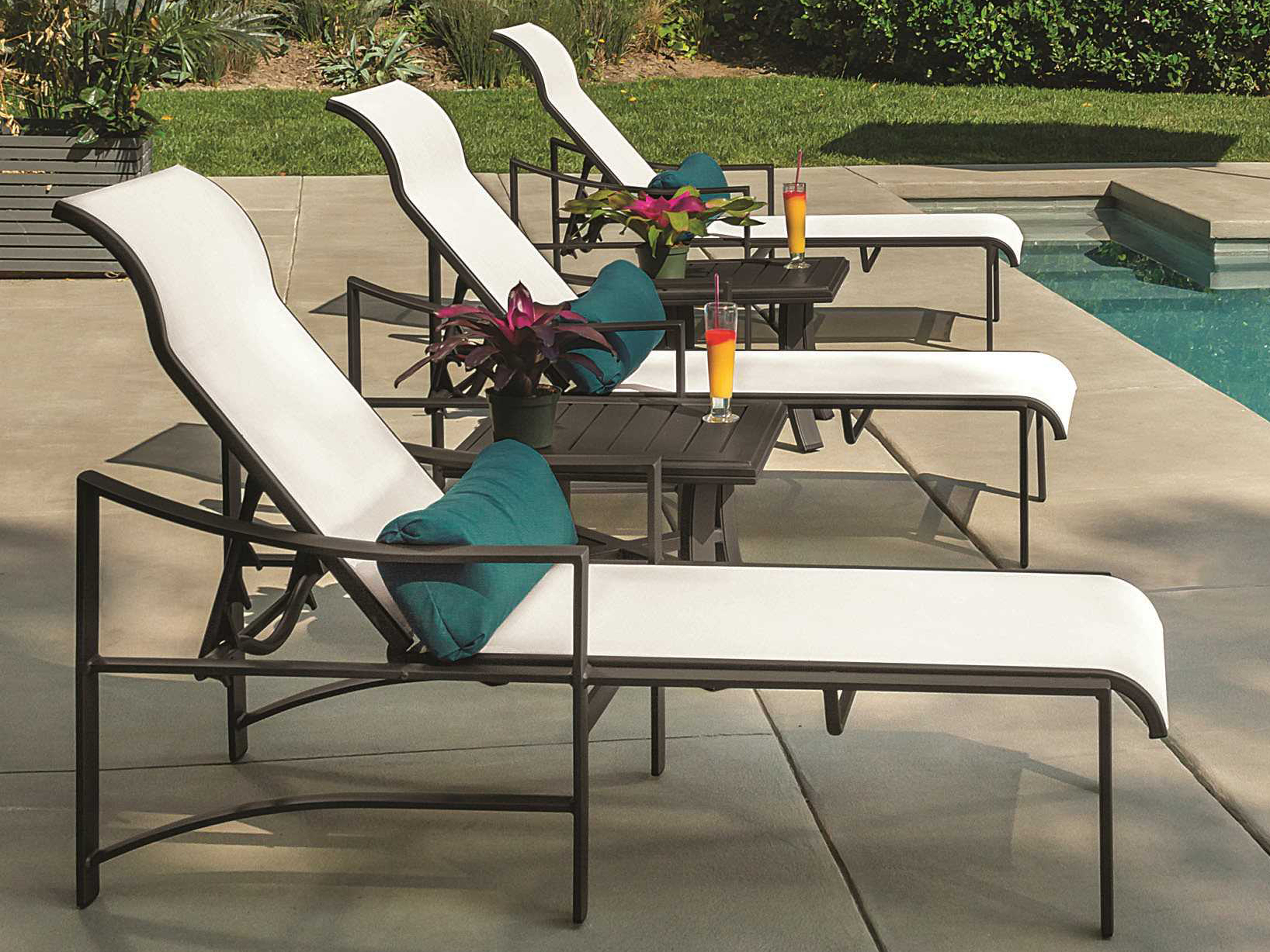 Tropitone Kenzo Sling Aluminum Lounge Set KENZOCHAISESET