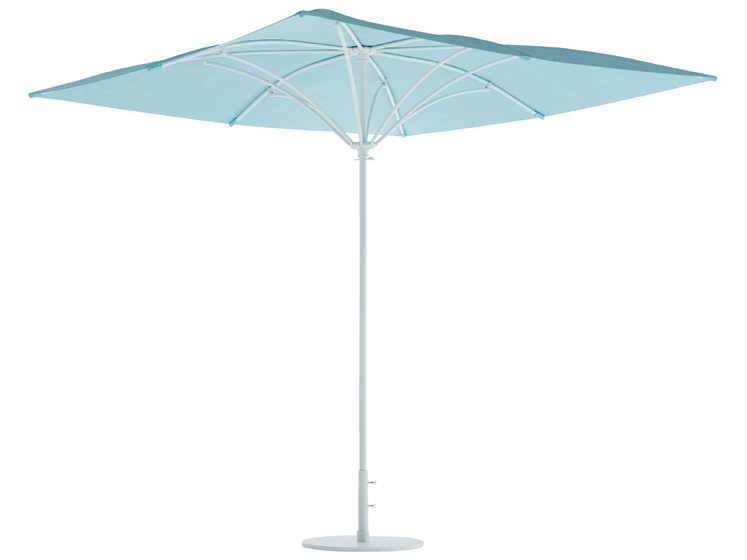 Tropitone Trace Waterfall Aluminum 6' Square Manual Lift Umbrella