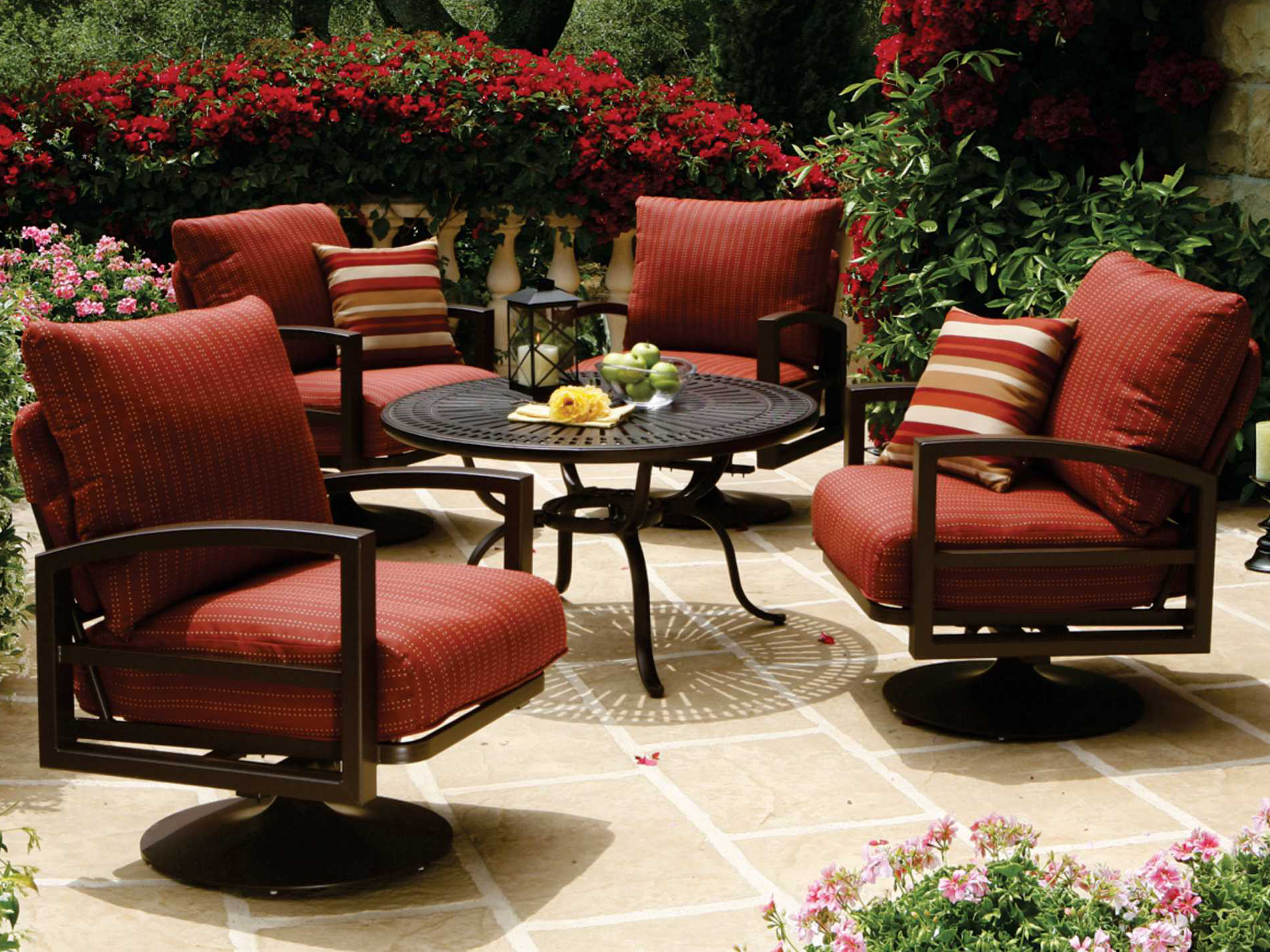 Tropitone Lakeside Cushion Aluminum Swivel Lounge Set LKCDS2