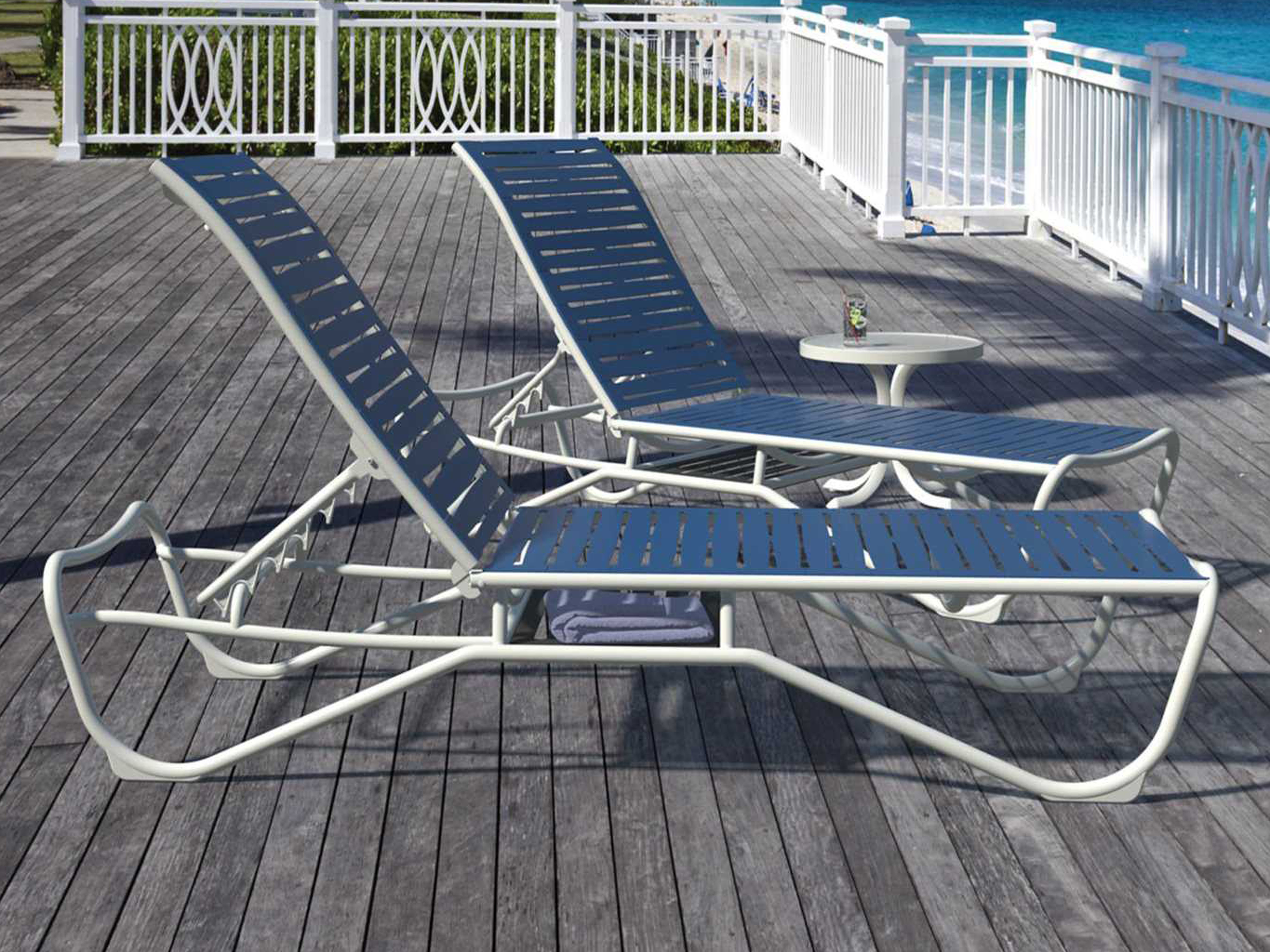 Tropitone Millennia Ribbon Segment Aluminum Lounge Set MILLLNGESET4
