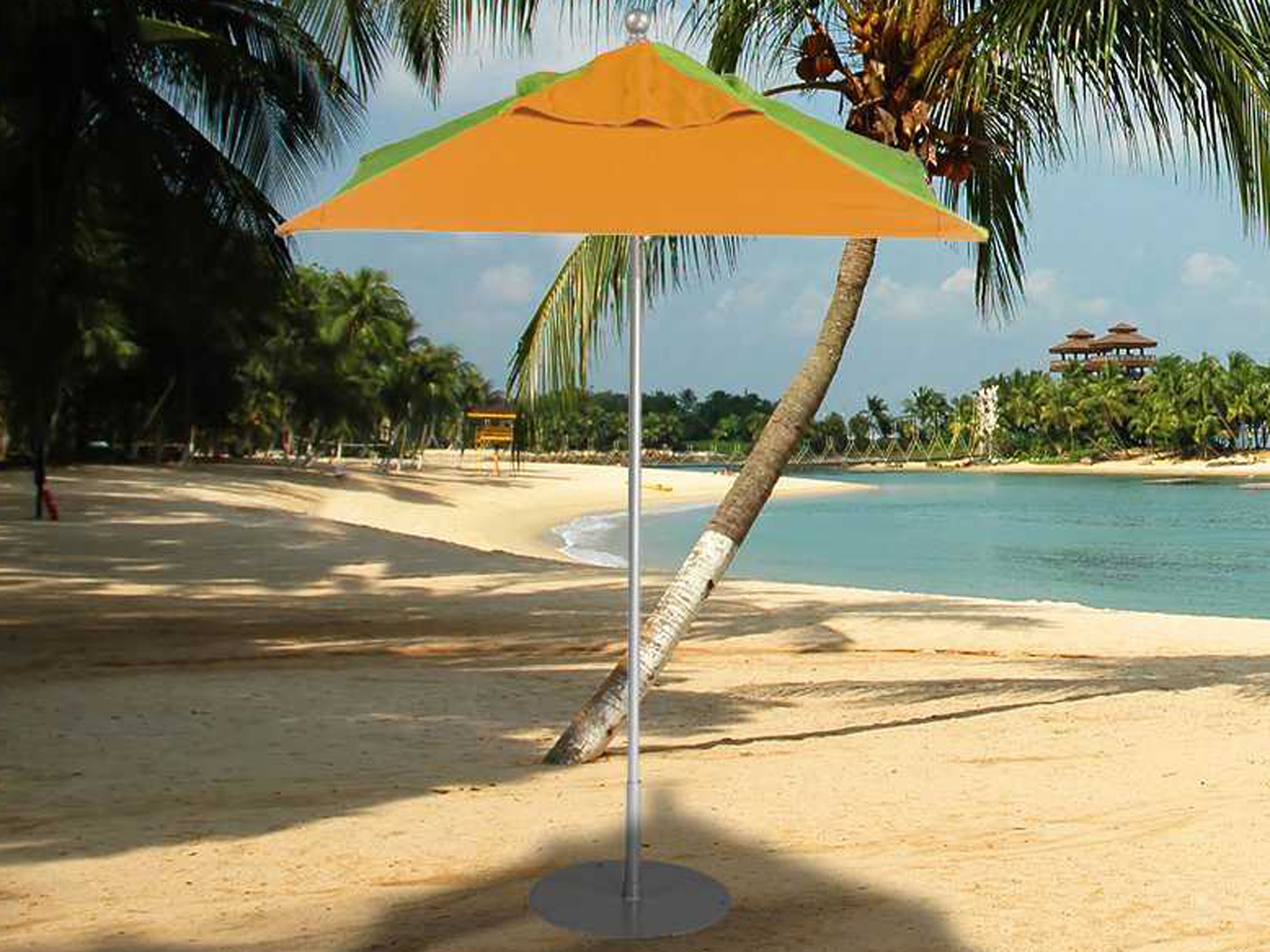 Tropitone Portofino II 6' Square Aluminum Market Umbrella TPQS006MS