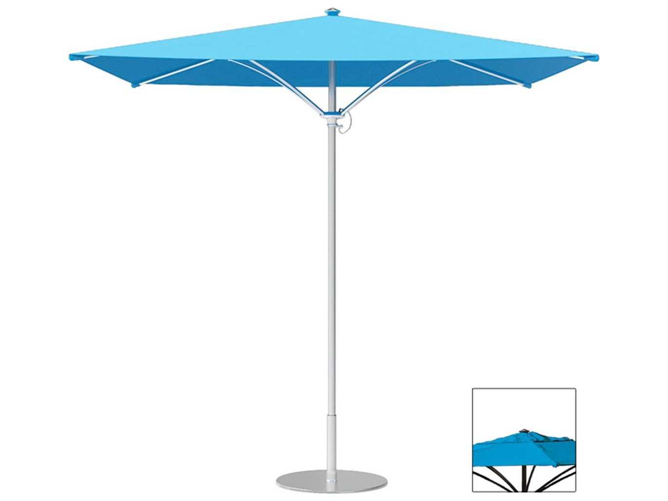 Tropitone Trace Aluminum 6' Square Umbrella w/ Manual Lift RS006MSV
