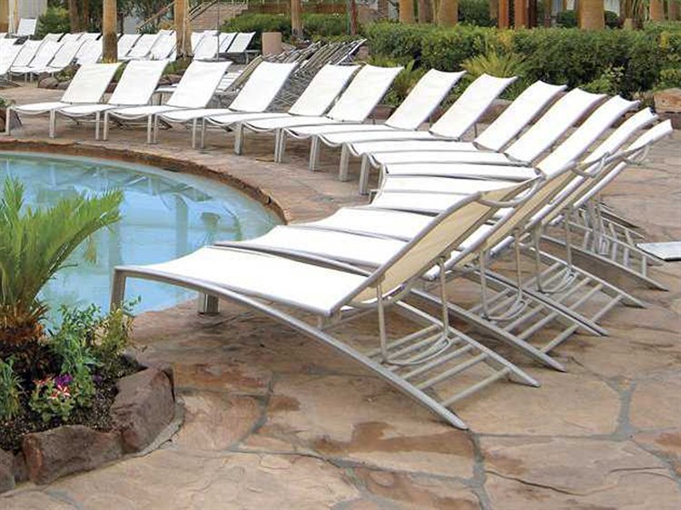 Tropitone South Beach Relaxed Sling Aluminum Outdoor Chaise Lounge