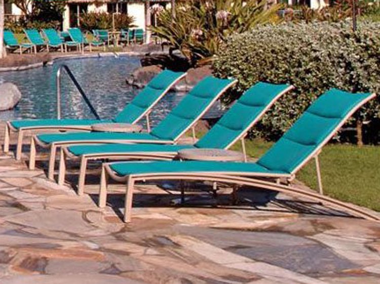 Tropitone South Beach Padded Sling Aluminum Lounge Set TPSTHBPDSLLNGSET7