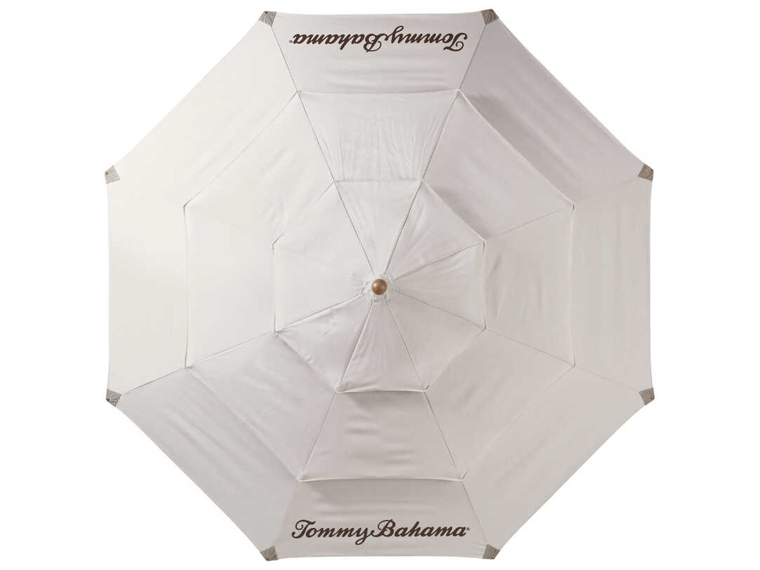 Tommy Bahama Outdoor Alfresco Living Wood 11 Foot Pully Lift Umbrella