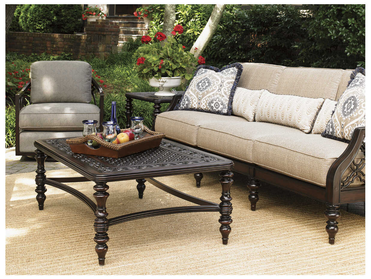 Tommy Bahama Outdoor Black Sands Cast Aluminum 48.75'' x 32.75