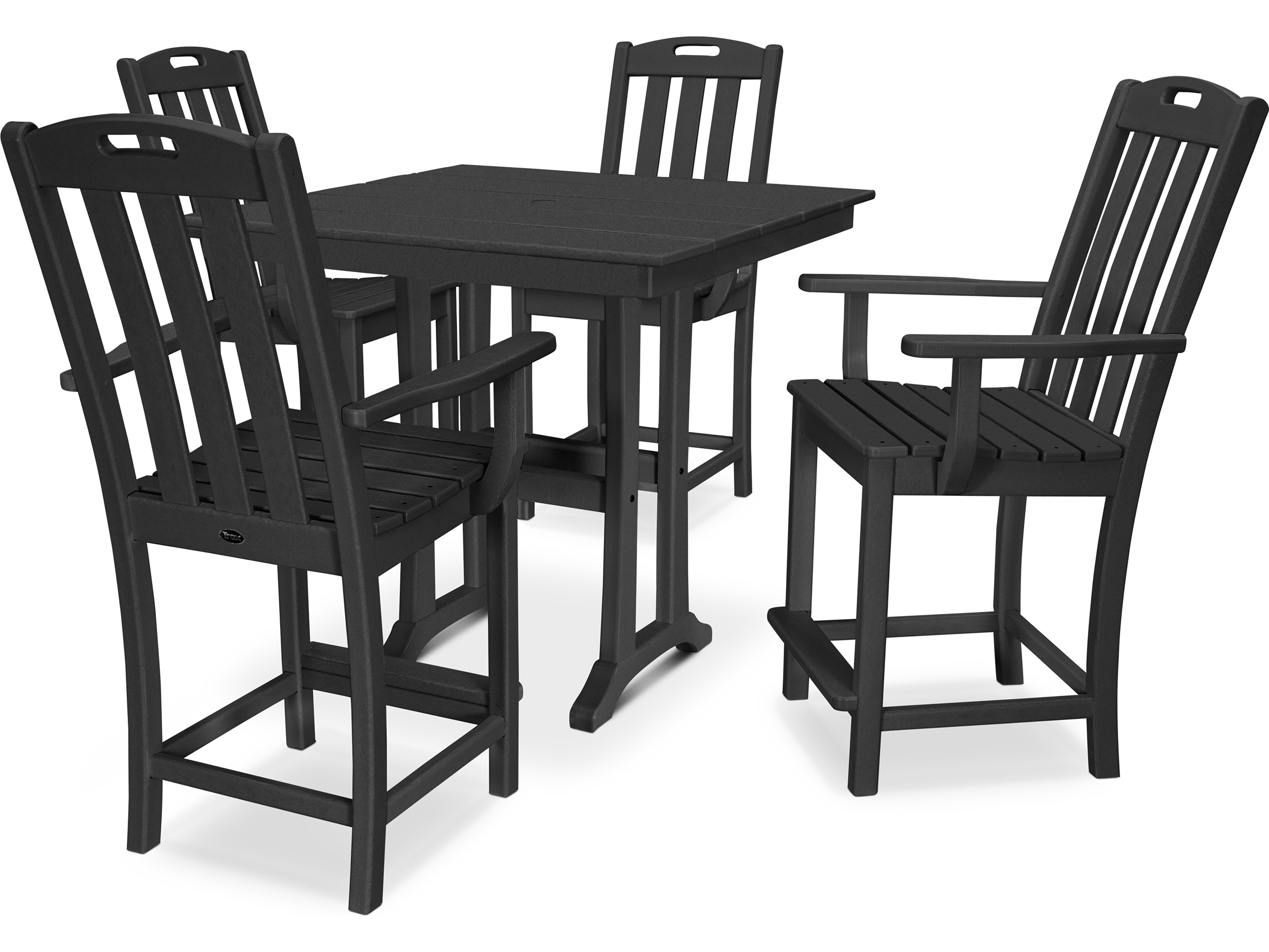 Trex® Outdoor Furniture™ Yacht Club Recycled Plastic 5 Piece Farmhouse