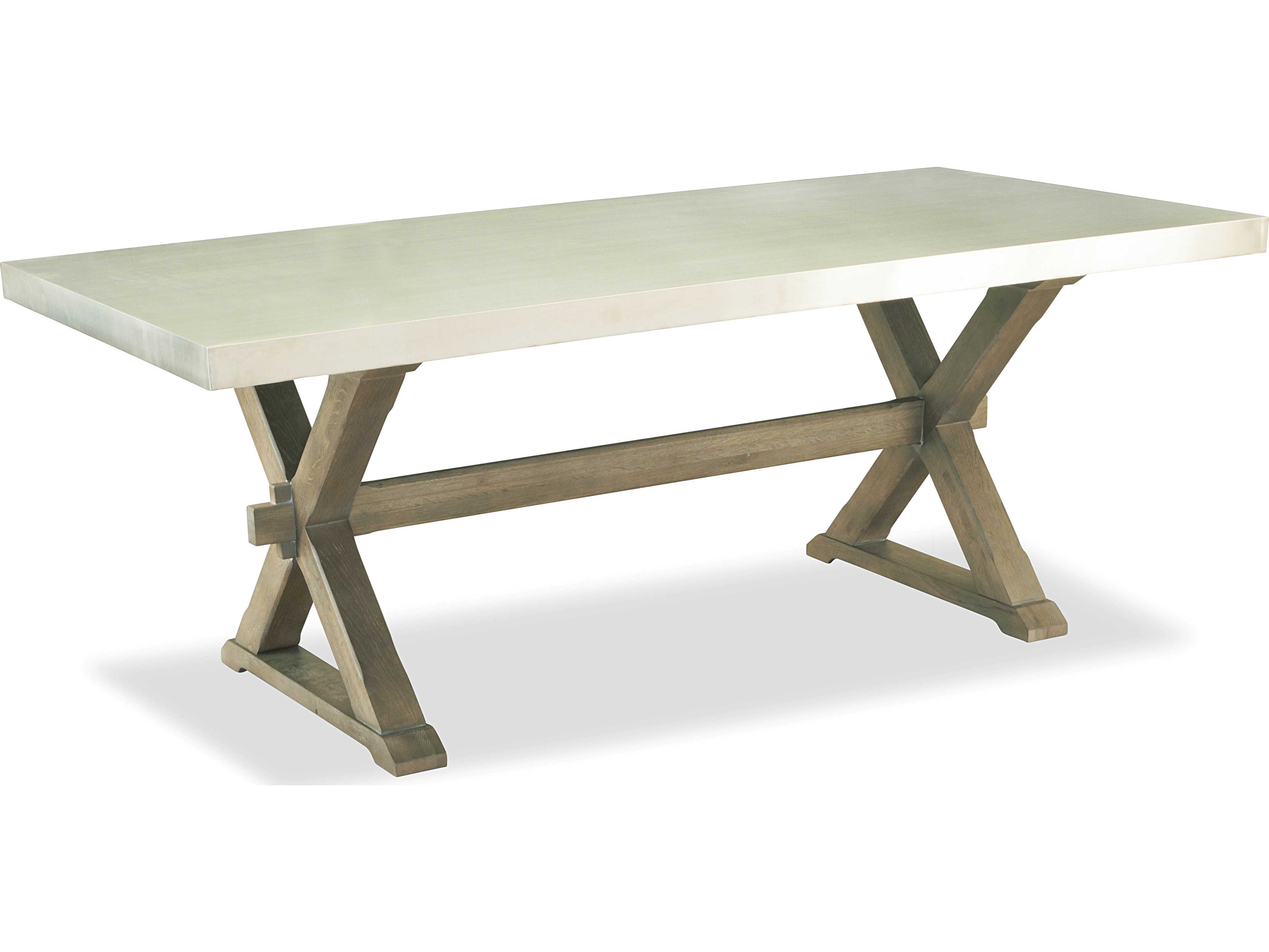 Universal Furniture Berkeley3 80''L x 40''W Rectangular Stainless Steel with Studio Base Dining