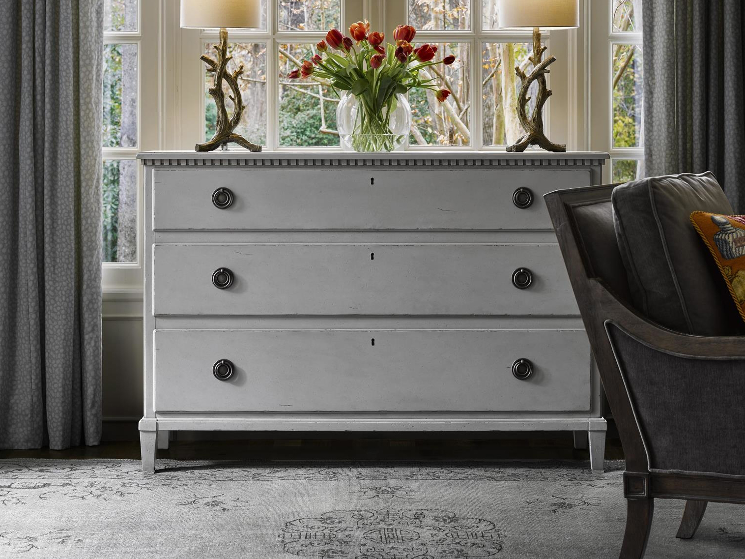 Universal Furniture Sojourn Grey Lake ThreeDrawer Dresser UF543C050