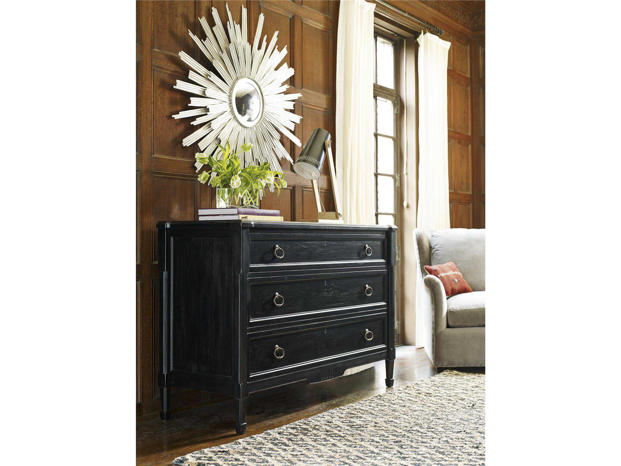 Universal Furniture Authenticity Black Denim Single Drawer Dresser