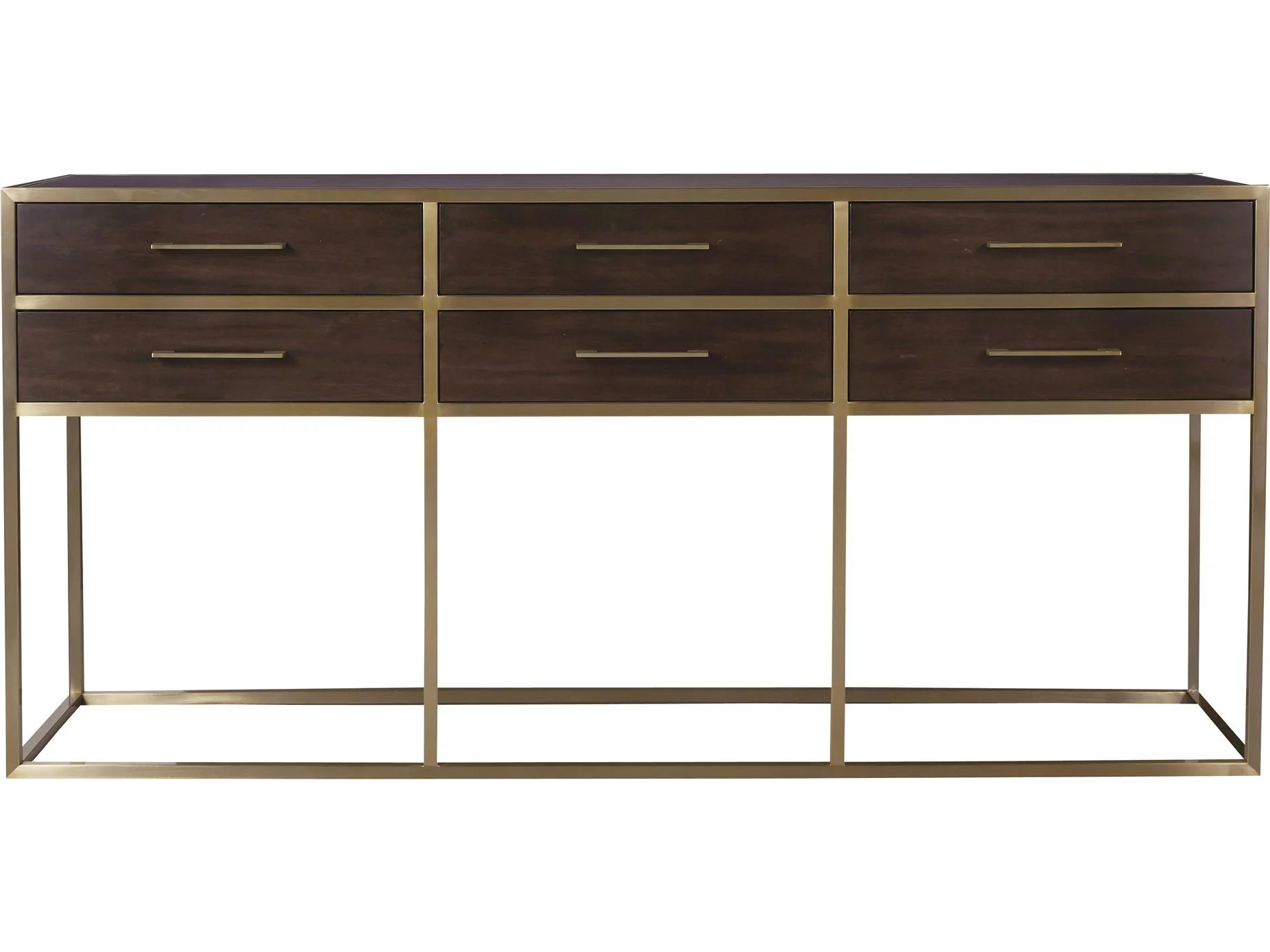 Universal Furniture Modern Mahogany / Brushed Brass 76'' Wide