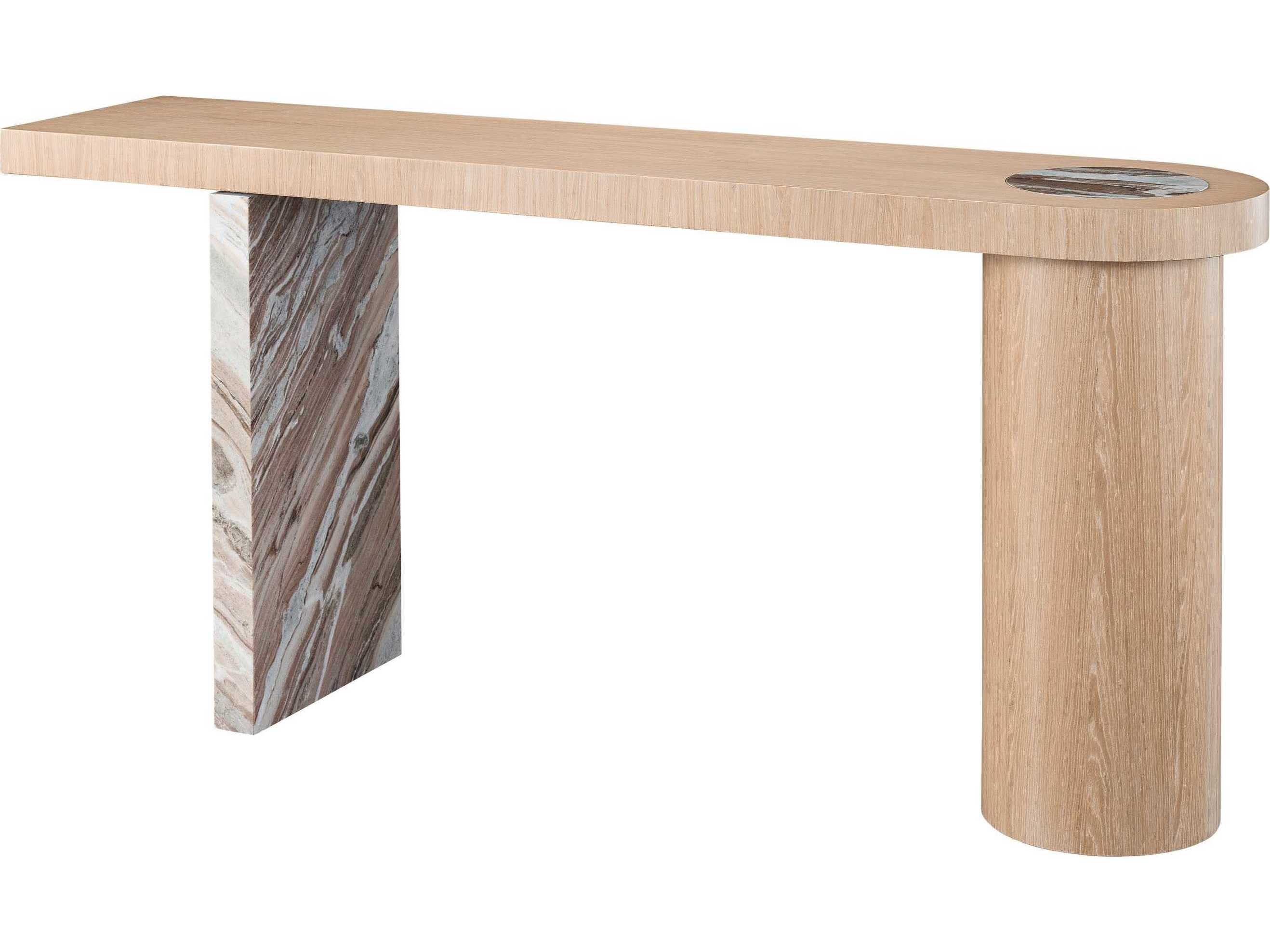 Universal Furniture Nomad 70" Rectangular Wood Marble Console Table