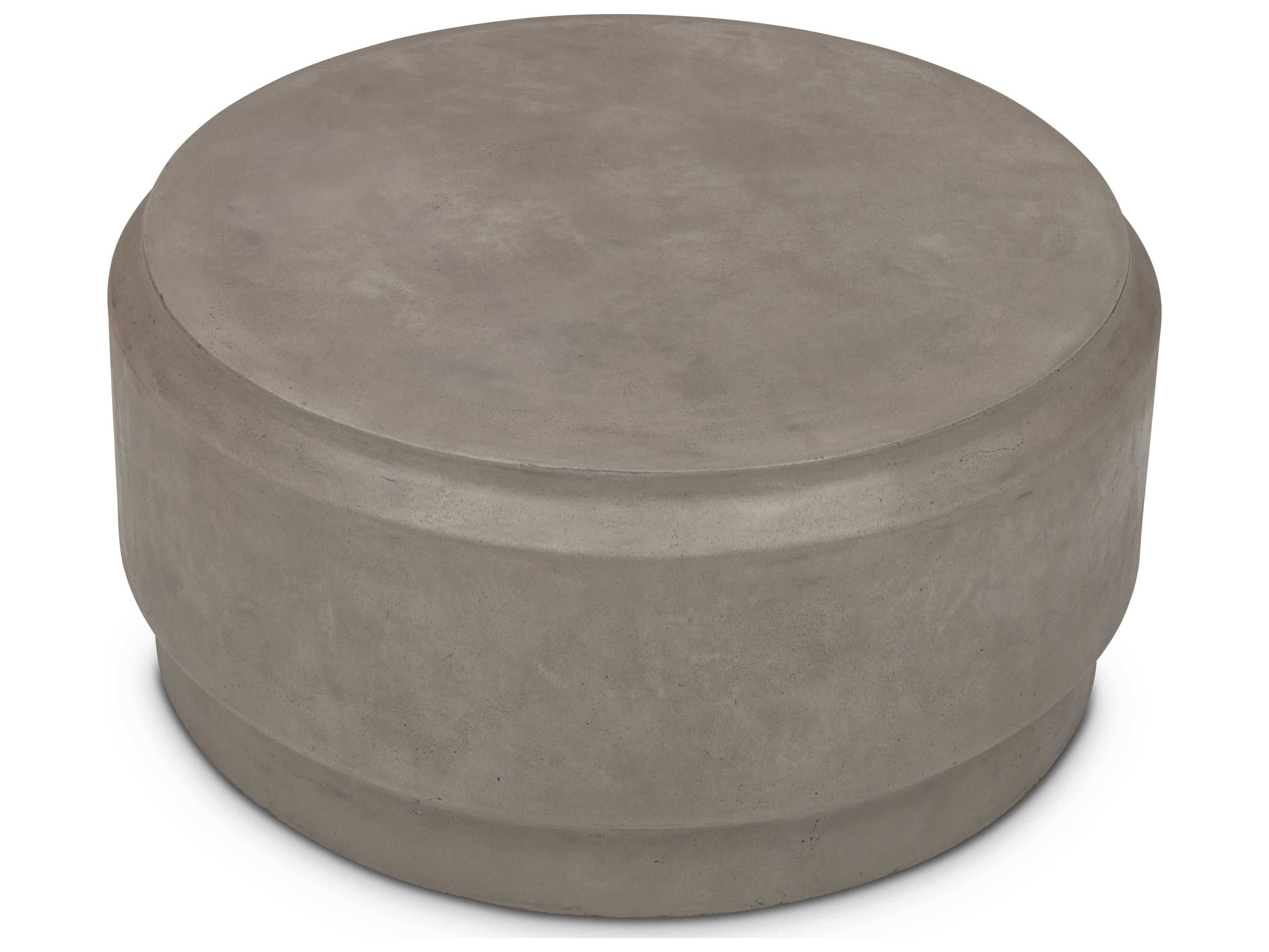 Urbia Outdoor Mixx Dark Grey 39'' Wide Concrete Round Coffee Table